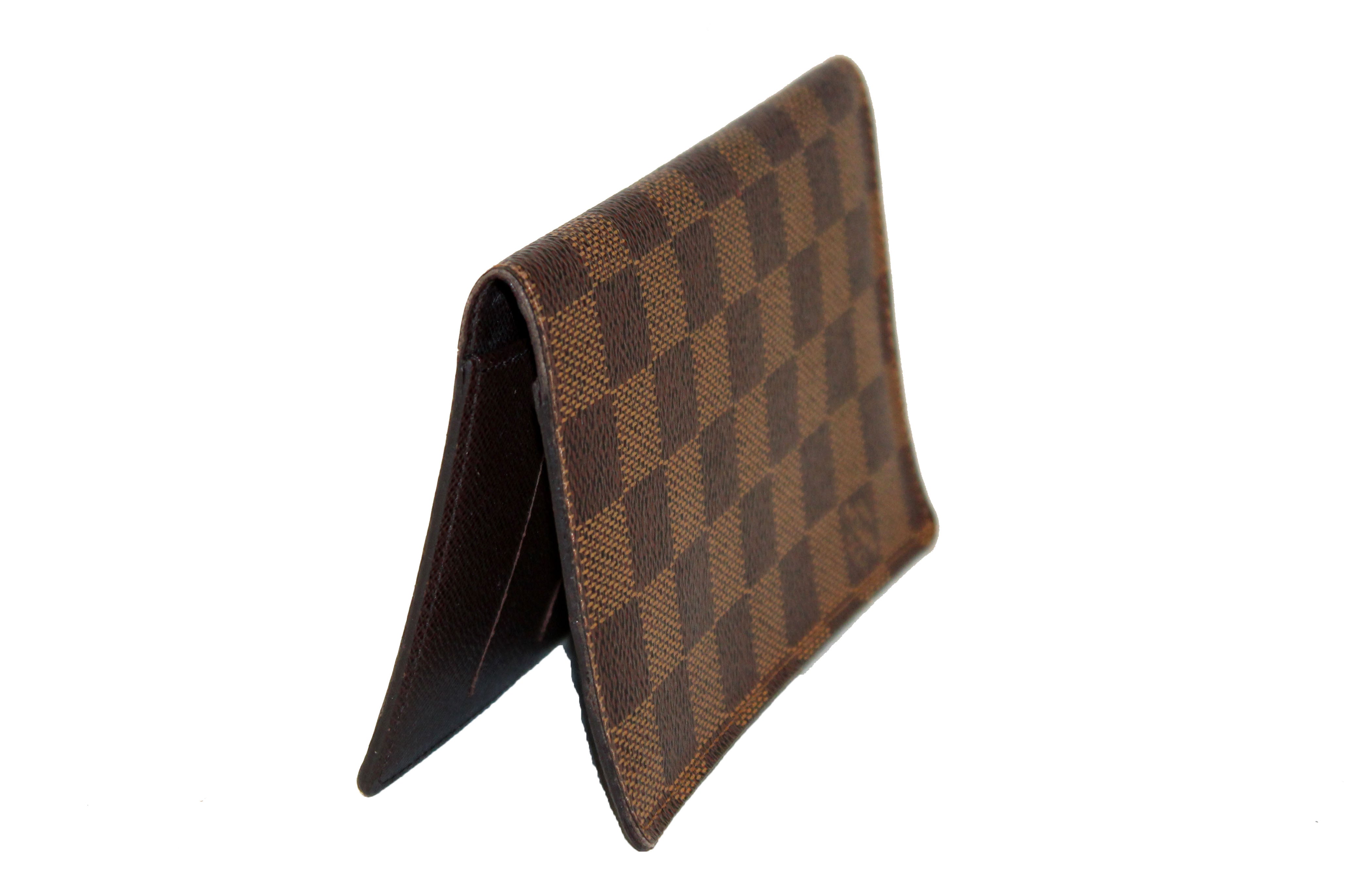Authentic Louis Vuitton Damier Ebene Canvas Checkbook Holder