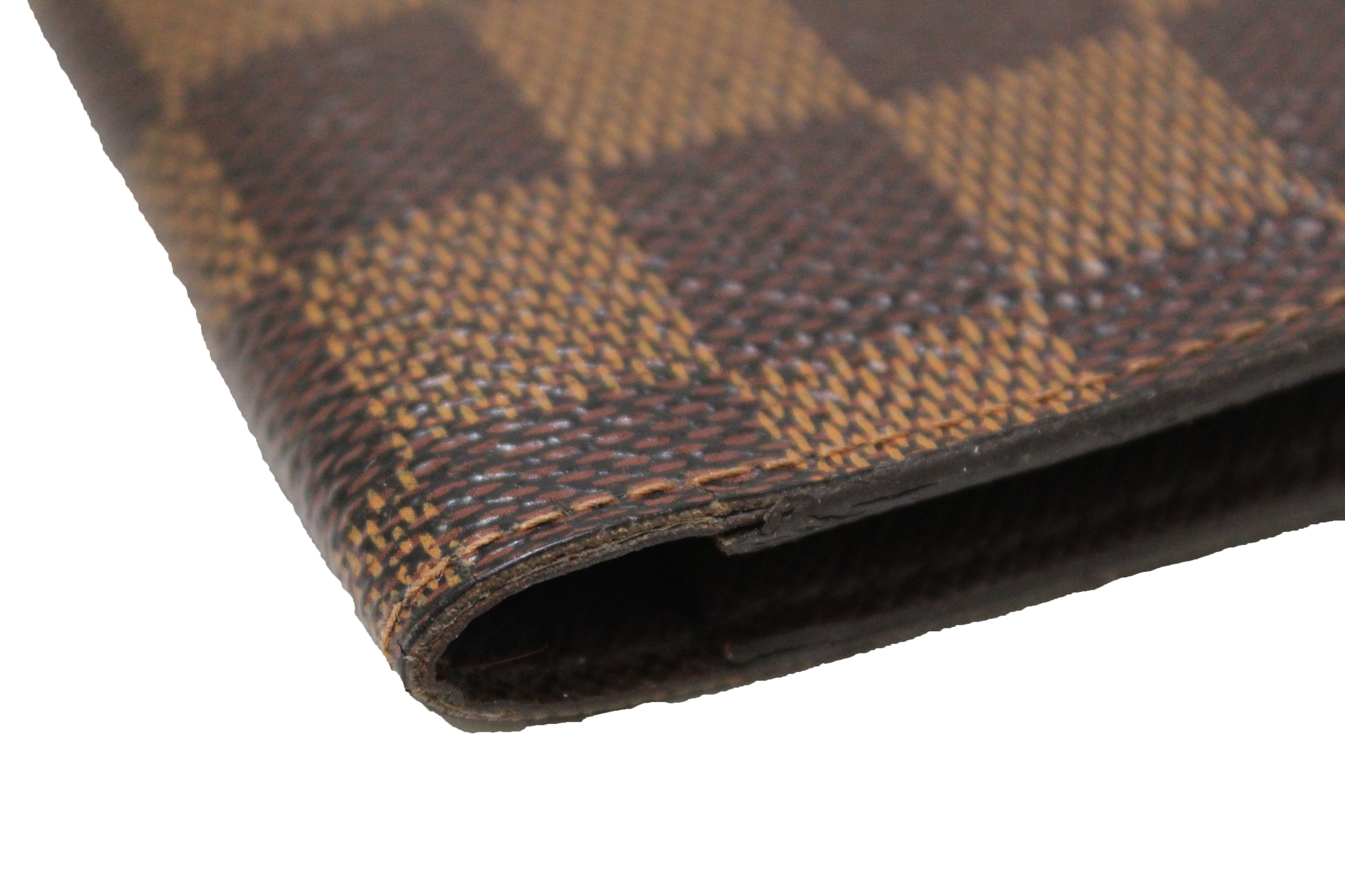 Authentic Louis Vuitton Damier Ebene Canvas Checkbook Holder