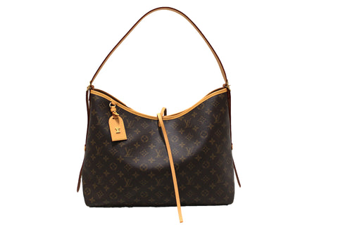Authentic Louis Vuitton Classic Monogram CarryAll MM Hobo Shoulder Tote