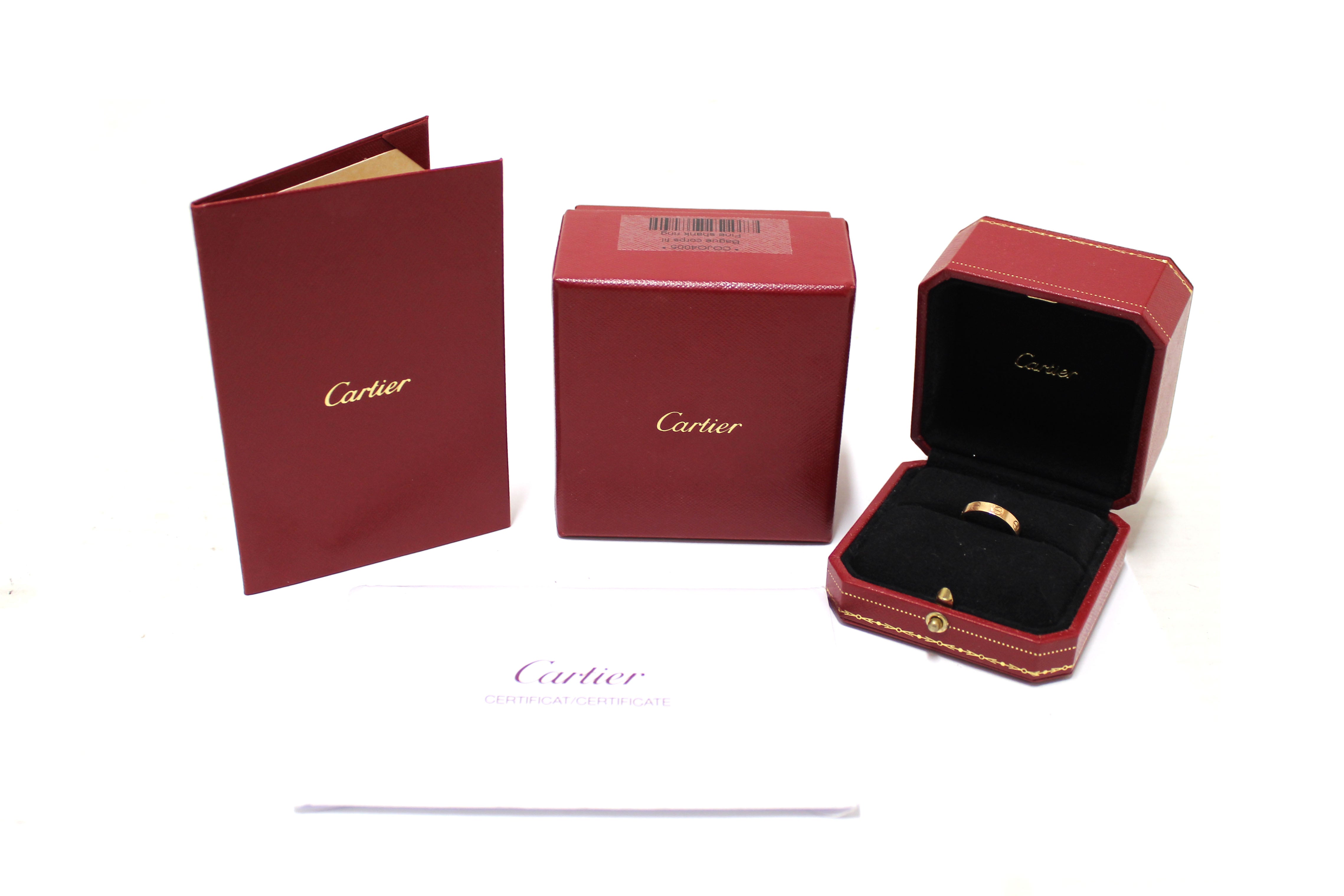 Authentic Cartier 18K Rose Gold Love Wedding Band Ring Size 5