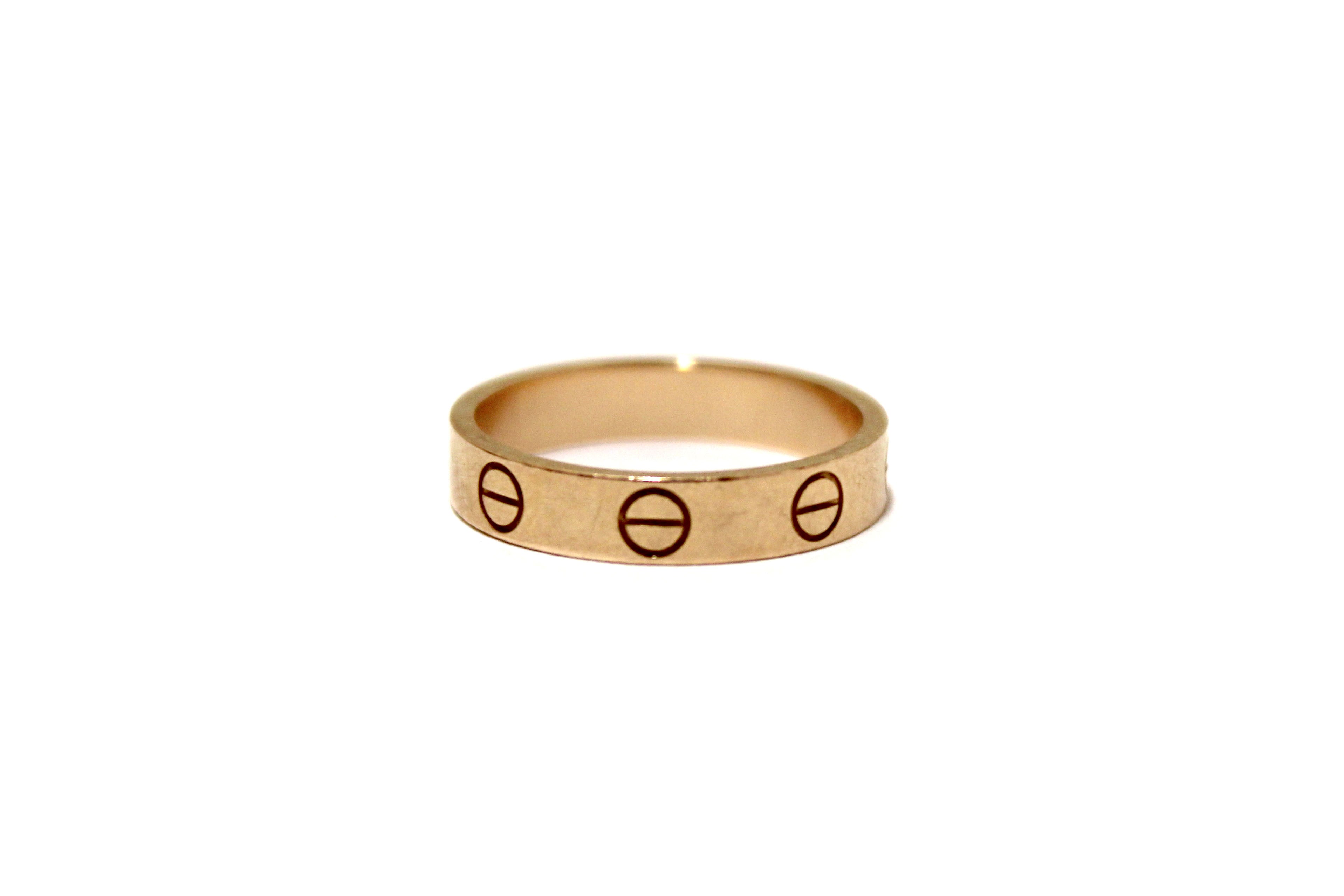 Authentic Cartier 18K Rose Gold Love Wedding Band Ring Size 5