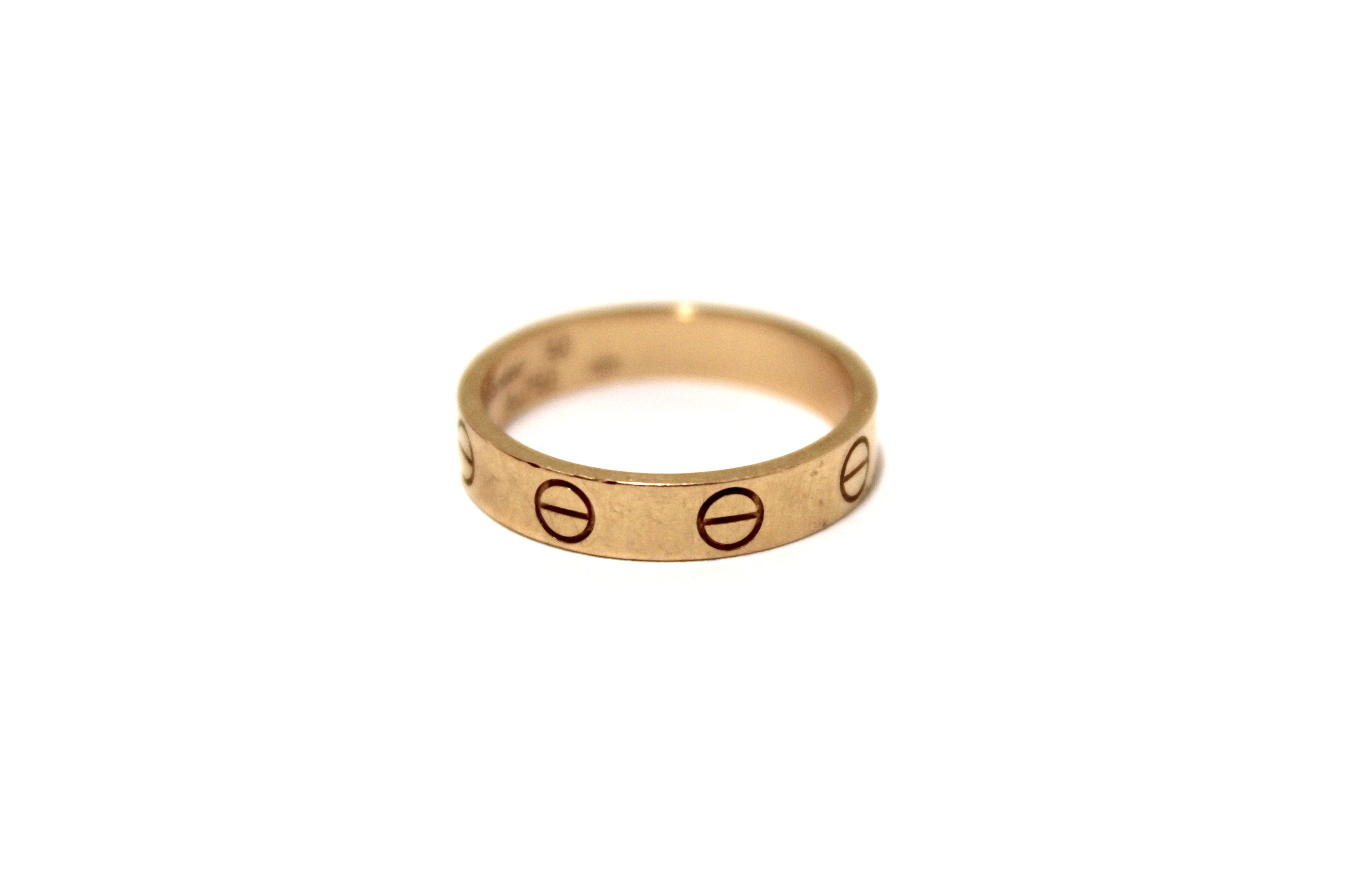 Authentic Cartier 18K Rose Gold Love Wedding Band Ring Size 5