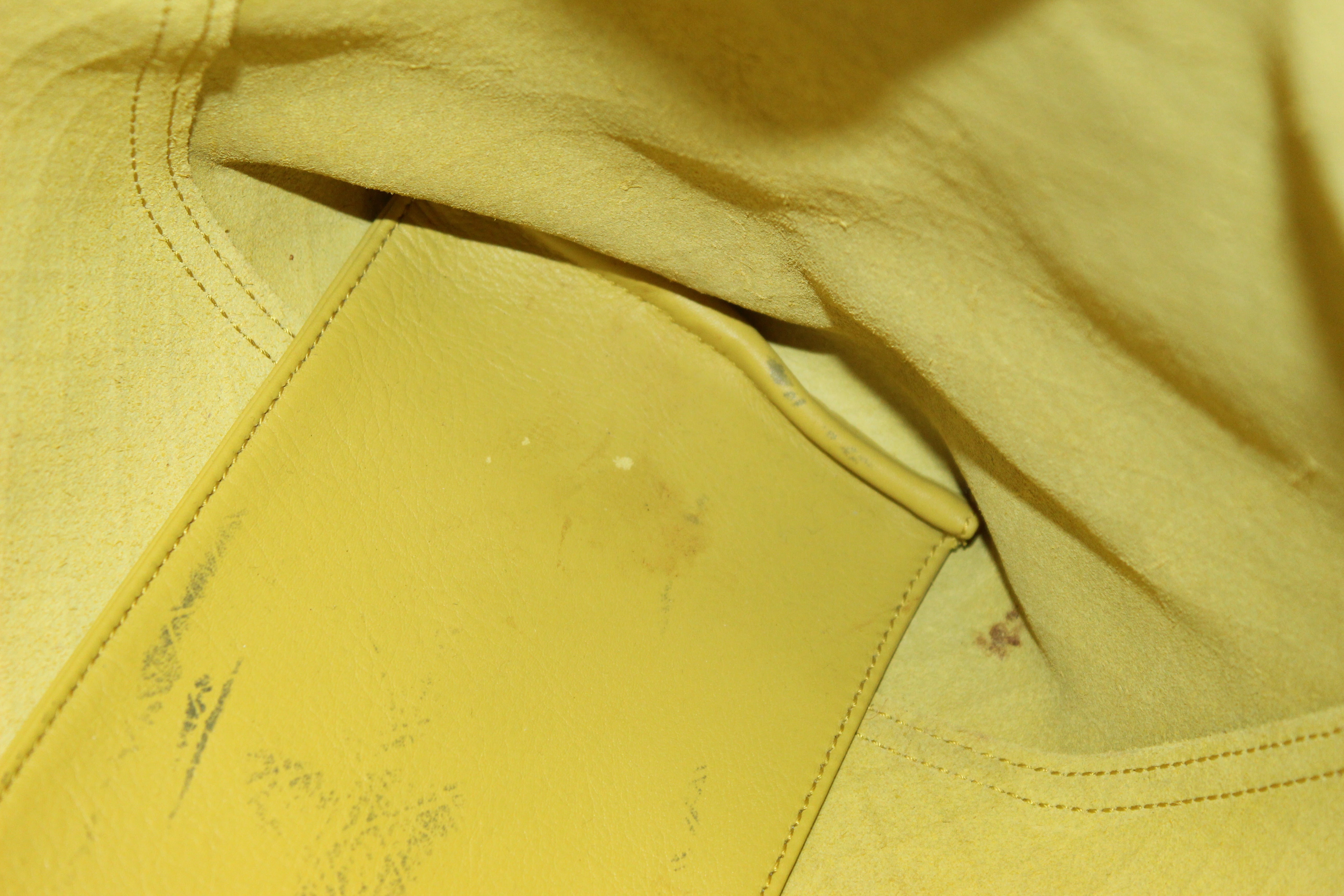 Authentic Bottega Veneta Intrecciato Embossed Green Leather Tote