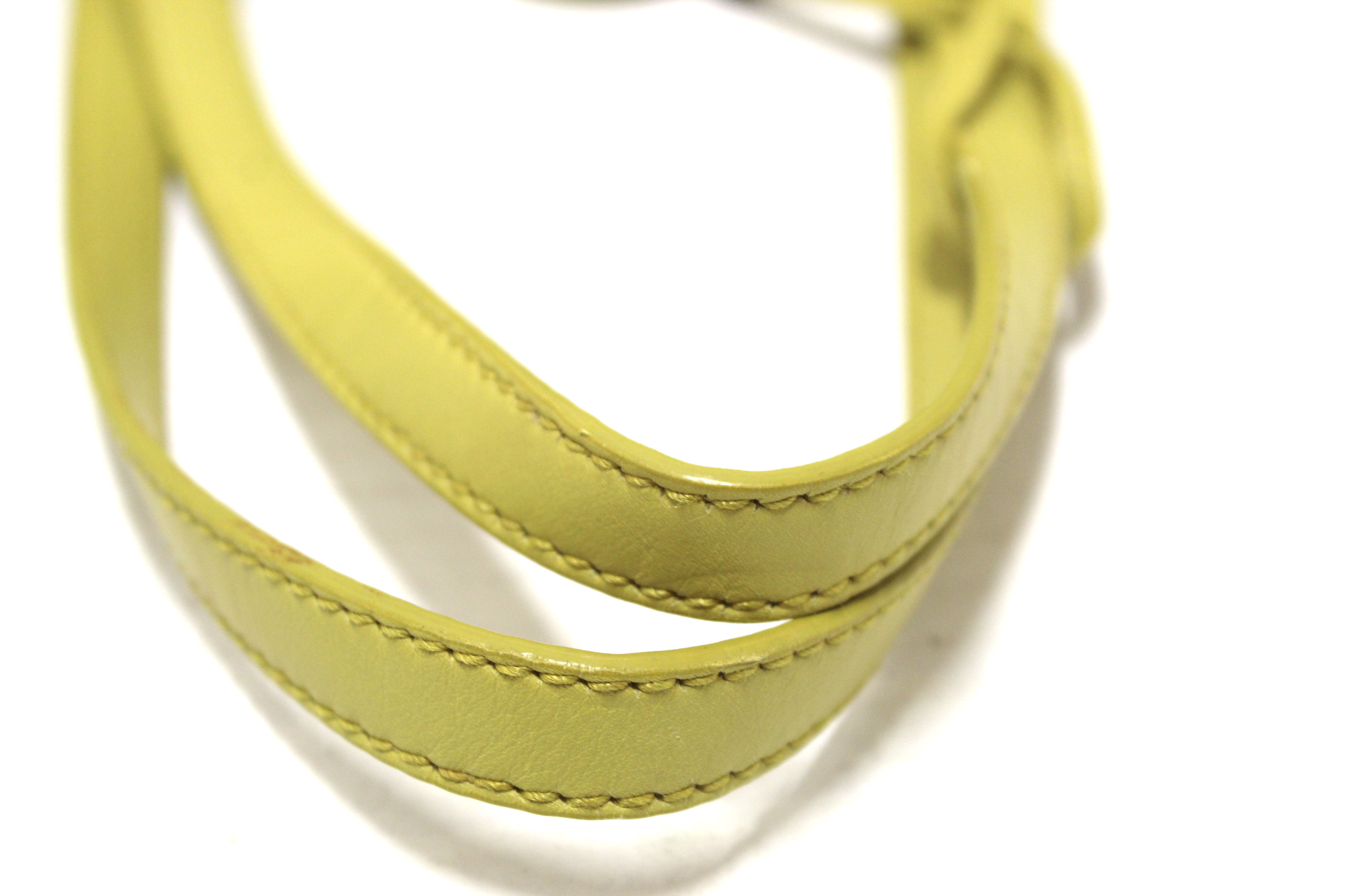 Authentic Bottega Veneta Intrecciato Embossed Green Leather Tote