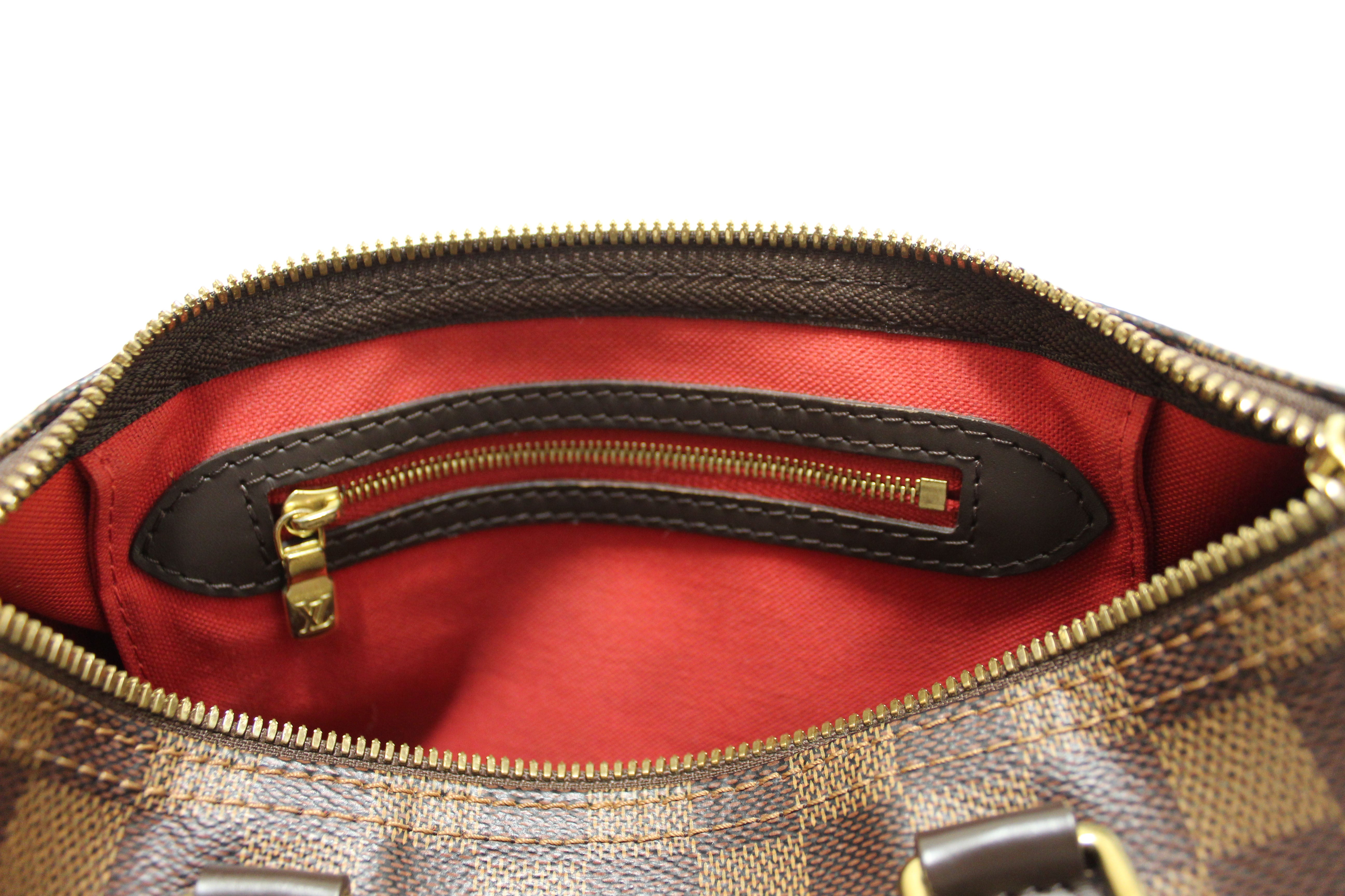 Authentic Louis Vuitton Damier Ebene Speedy 25 Bandouliere Bag