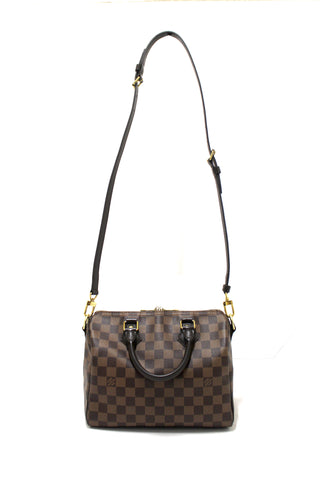 Authentic Louis Vuitton Damier Ebene Speedy 25 Bandouliere Bag