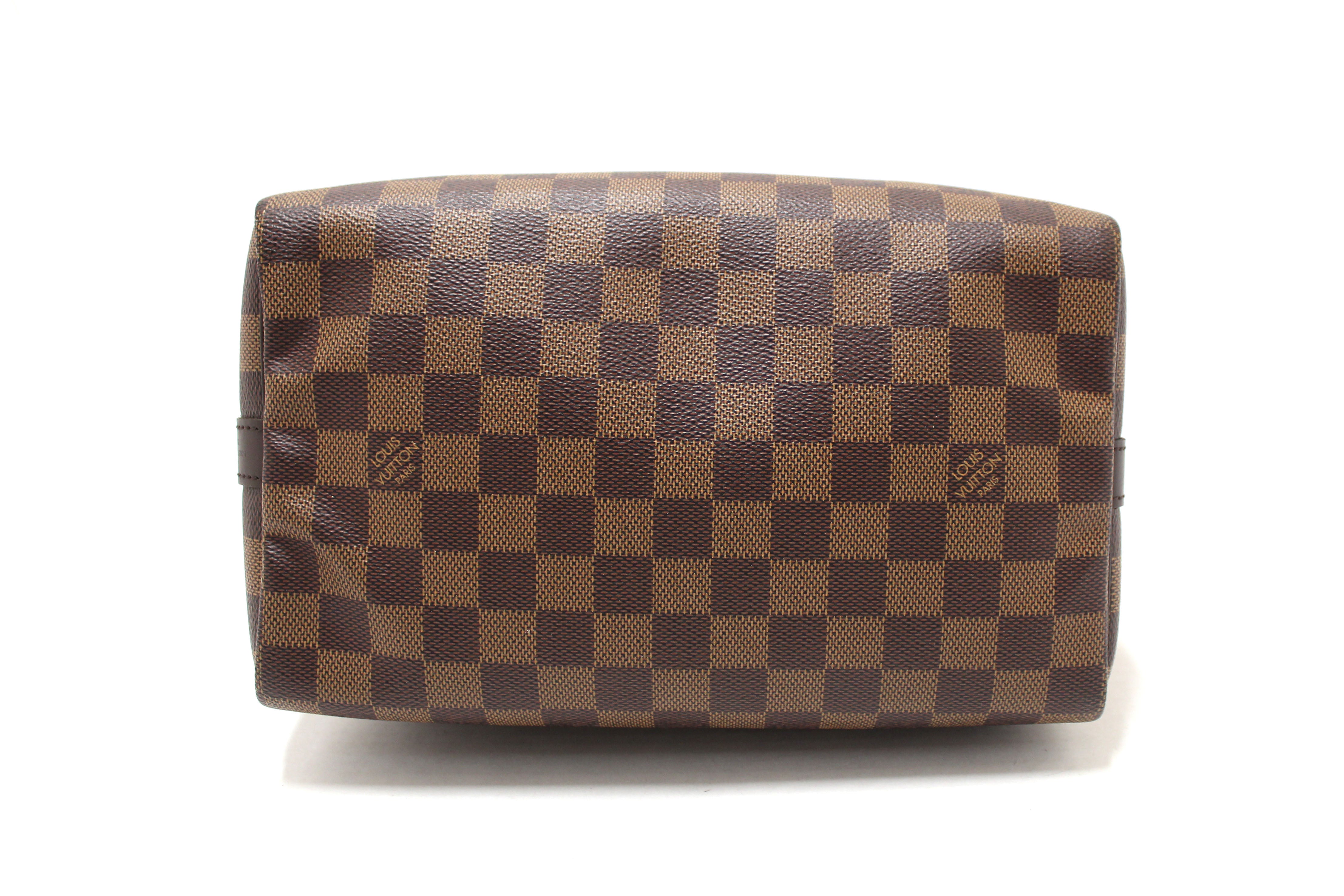 Authentic Louis Vuitton Damier Ebene Speedy 25 Bandouliere Bag