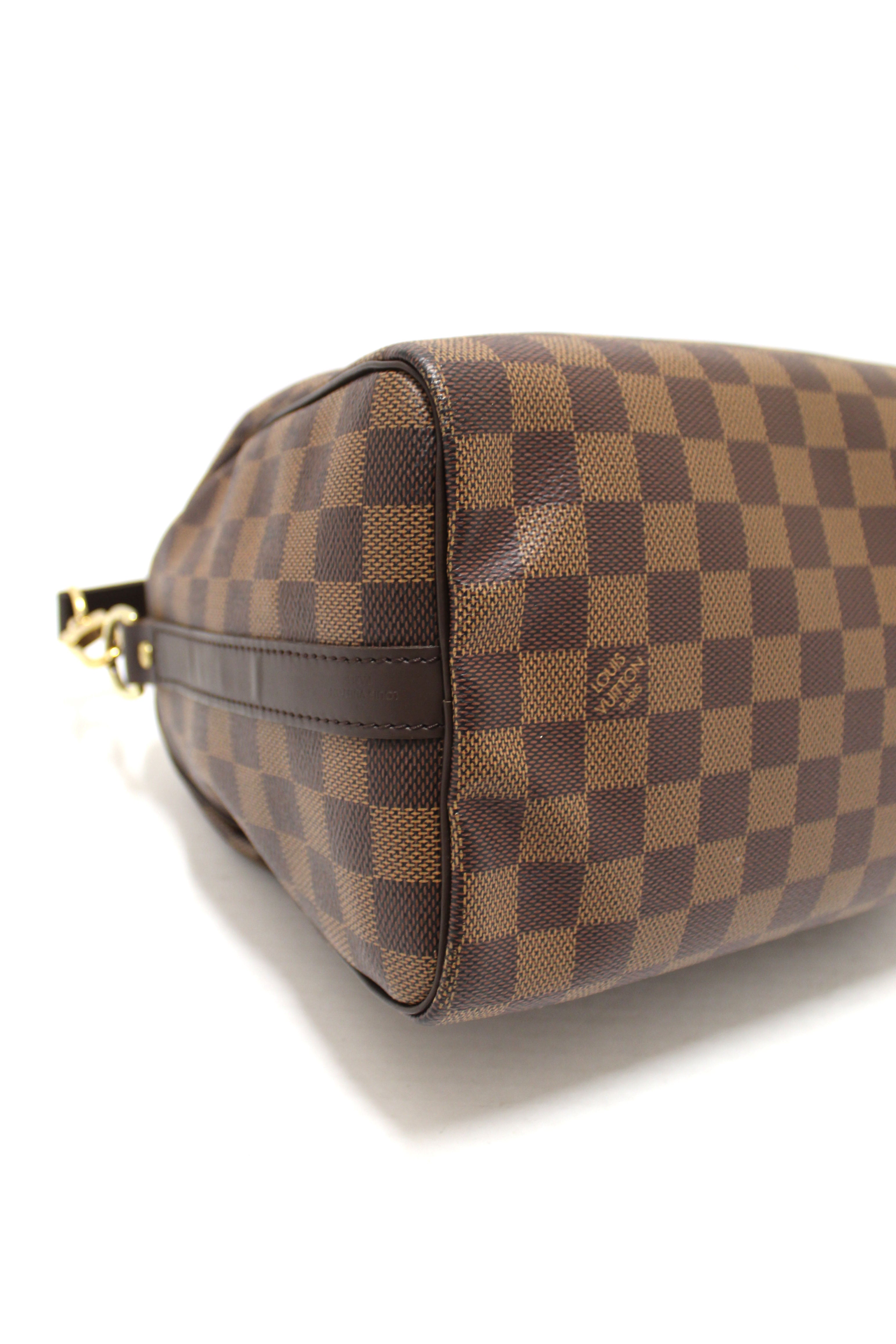 Authentic Louis Vuitton Damier Ebene Speedy 25 Bandouliere Bag