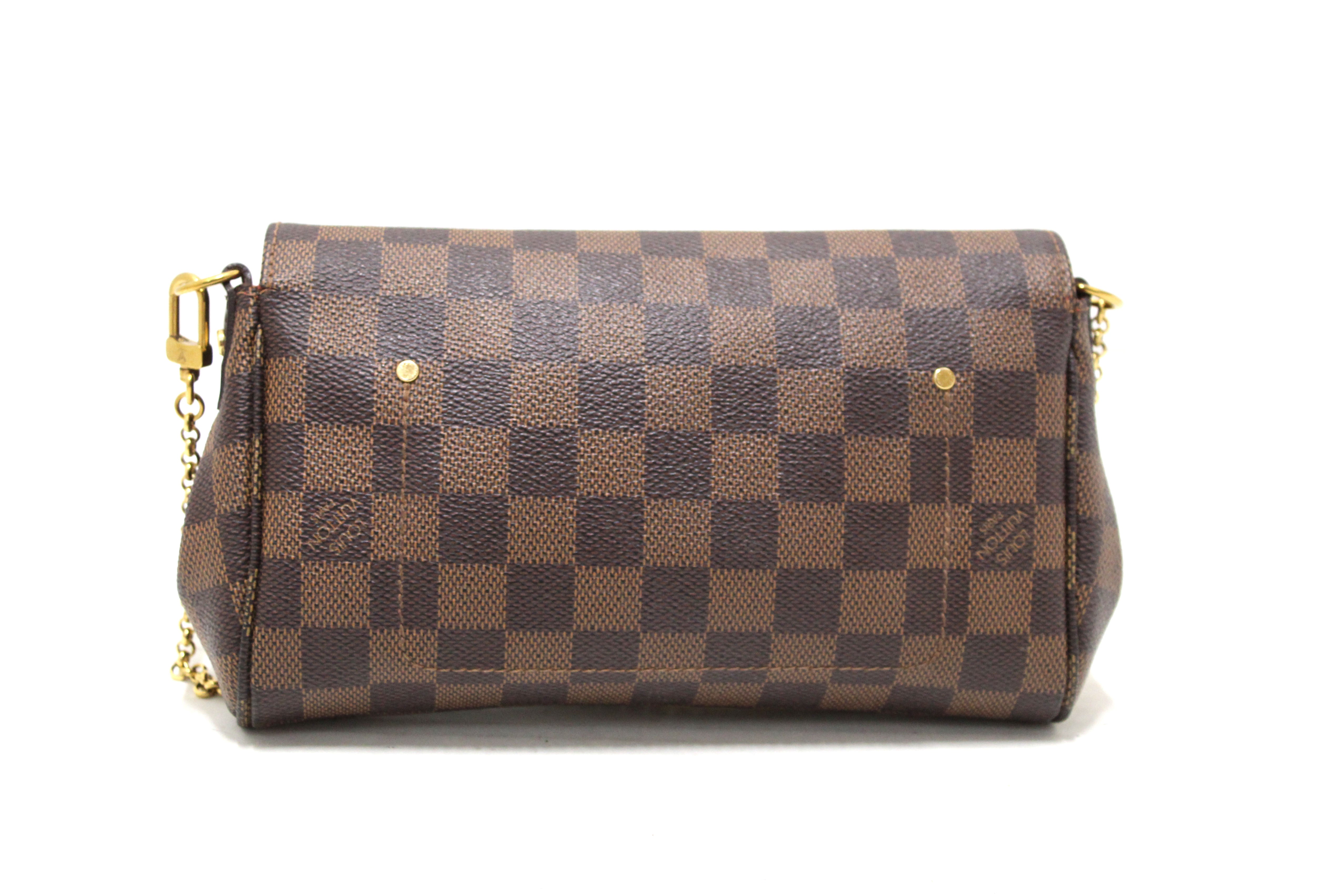 Authentic Louis Vuitton Damier Ebene Favorite PM Messenger Bag