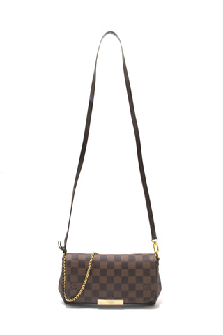Authentic Louis Vuitton Damier Ebene Favorite PM Messenger Bag