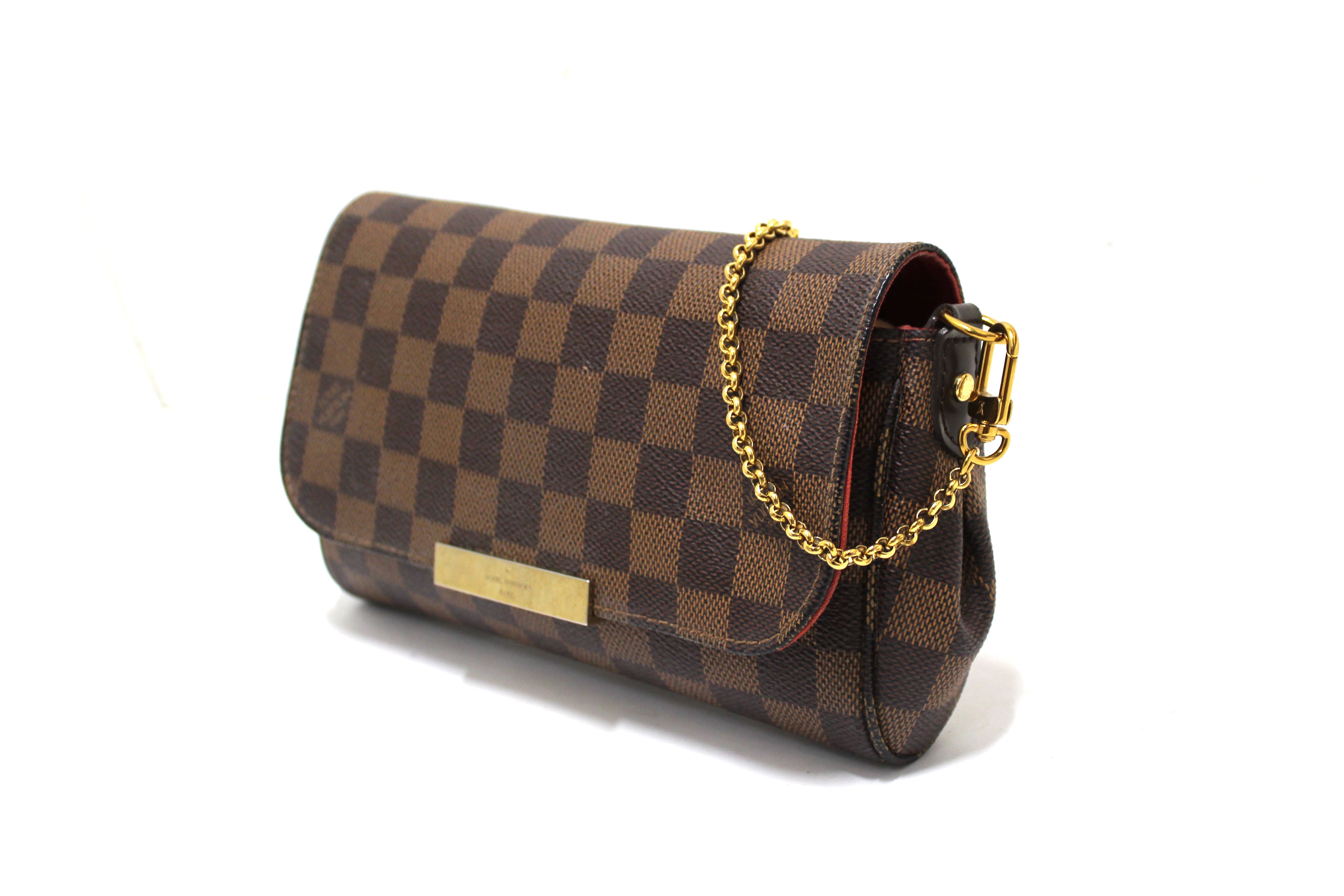 Authentic Louis Vuitton Damier Ebene Favorite PM Messenger Bag