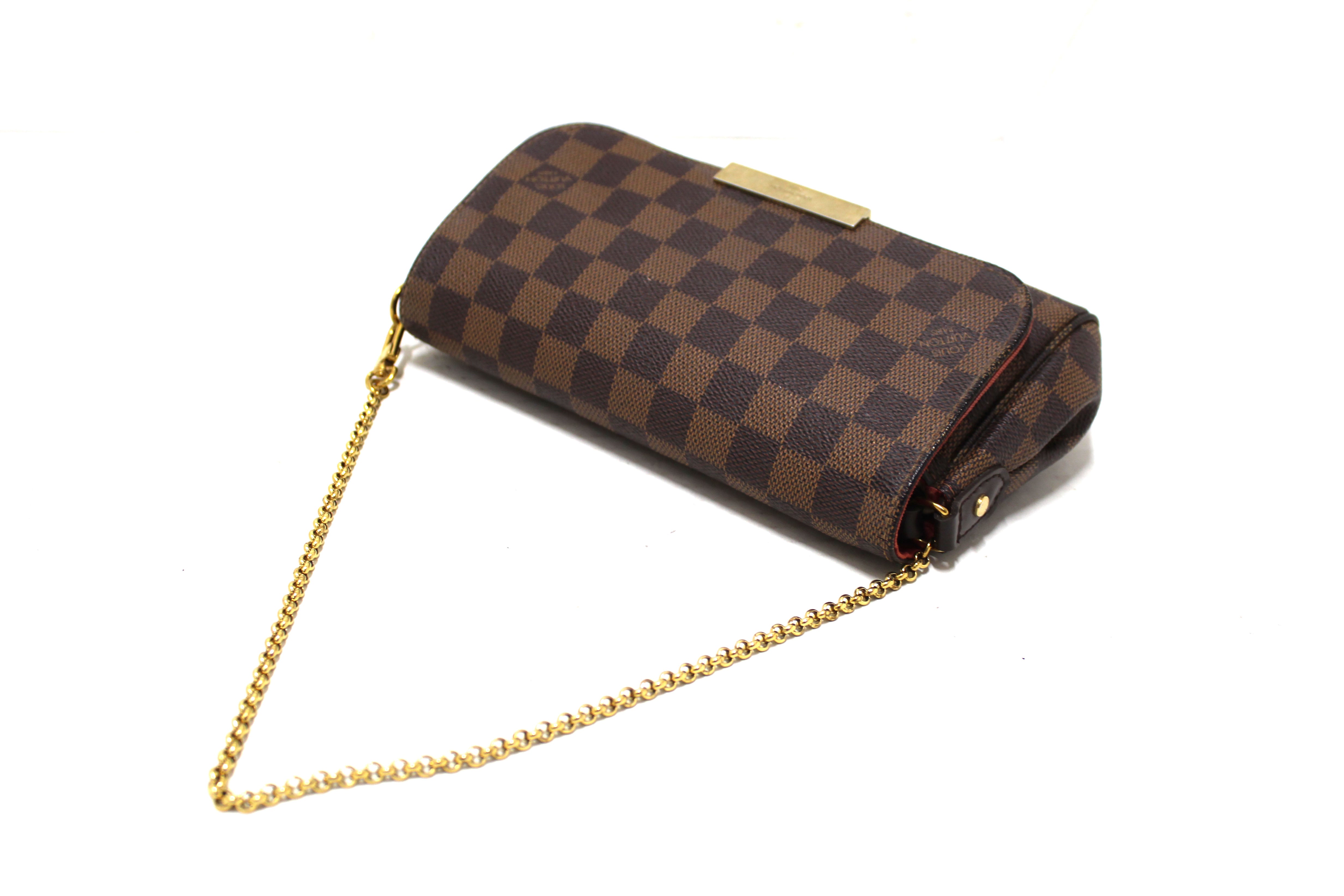 Authentic Louis Vuitton Damier Ebene Favorite PM Messenger Bag