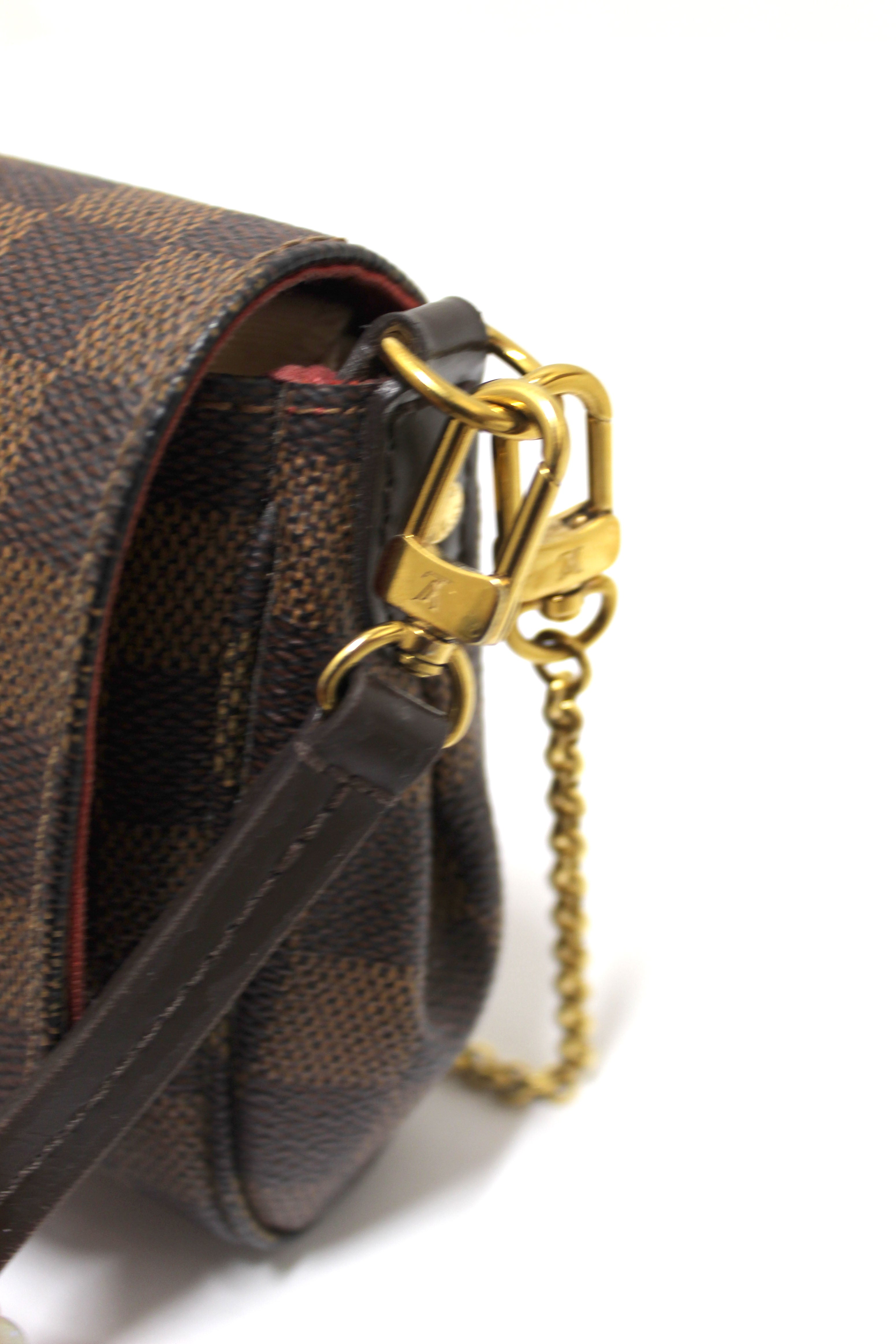 Authentic Louis Vuitton Damier Ebene Favorite PM Messenger Bag
