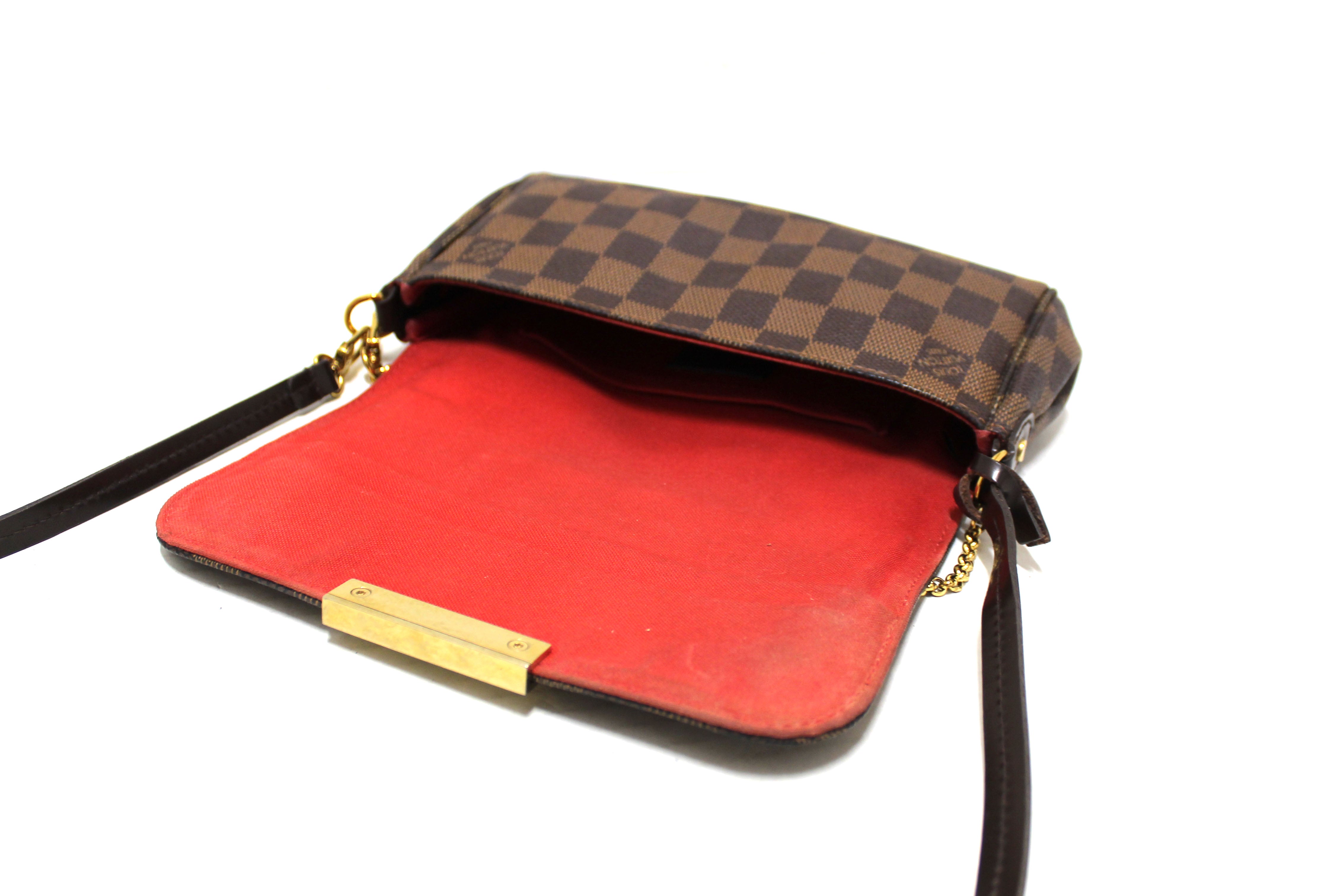 Authentic Louis Vuitton Damier Ebene Favorite PM Messenger Bag