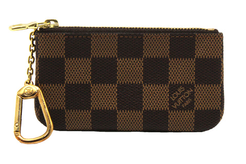 Authentic Louis Vuitton Damier Ebene Canvas Key Pouch
