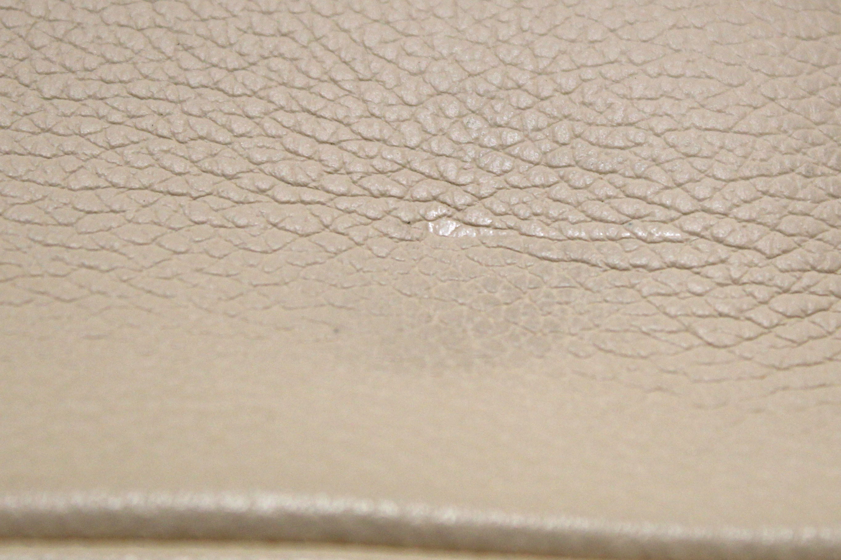 Authentic Louis Vuitton Classic Monogram Canvas with Creme Leather Vaugirard Bag