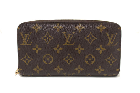 Authentic Louis Vuitton Classic Monogram Canvas Zippy with Brown Interior Wallet