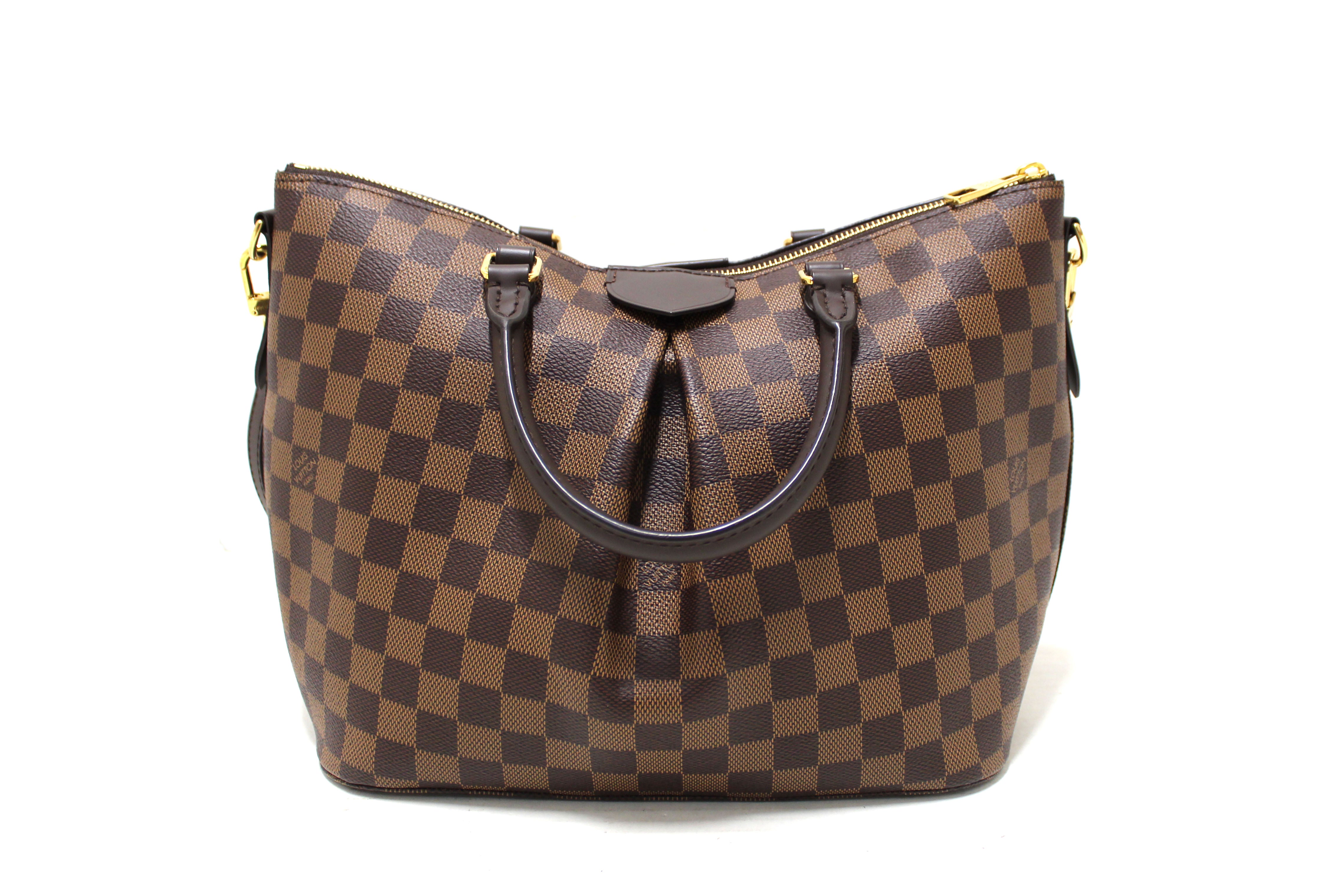 Authentic Louis Vuitton Damier Ebene Canvas Siena MM Handbag