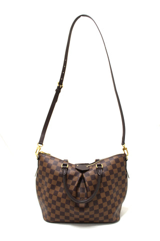 Authentic Louis Vuitton Damier Ebene Canvas Siena MM Handbag