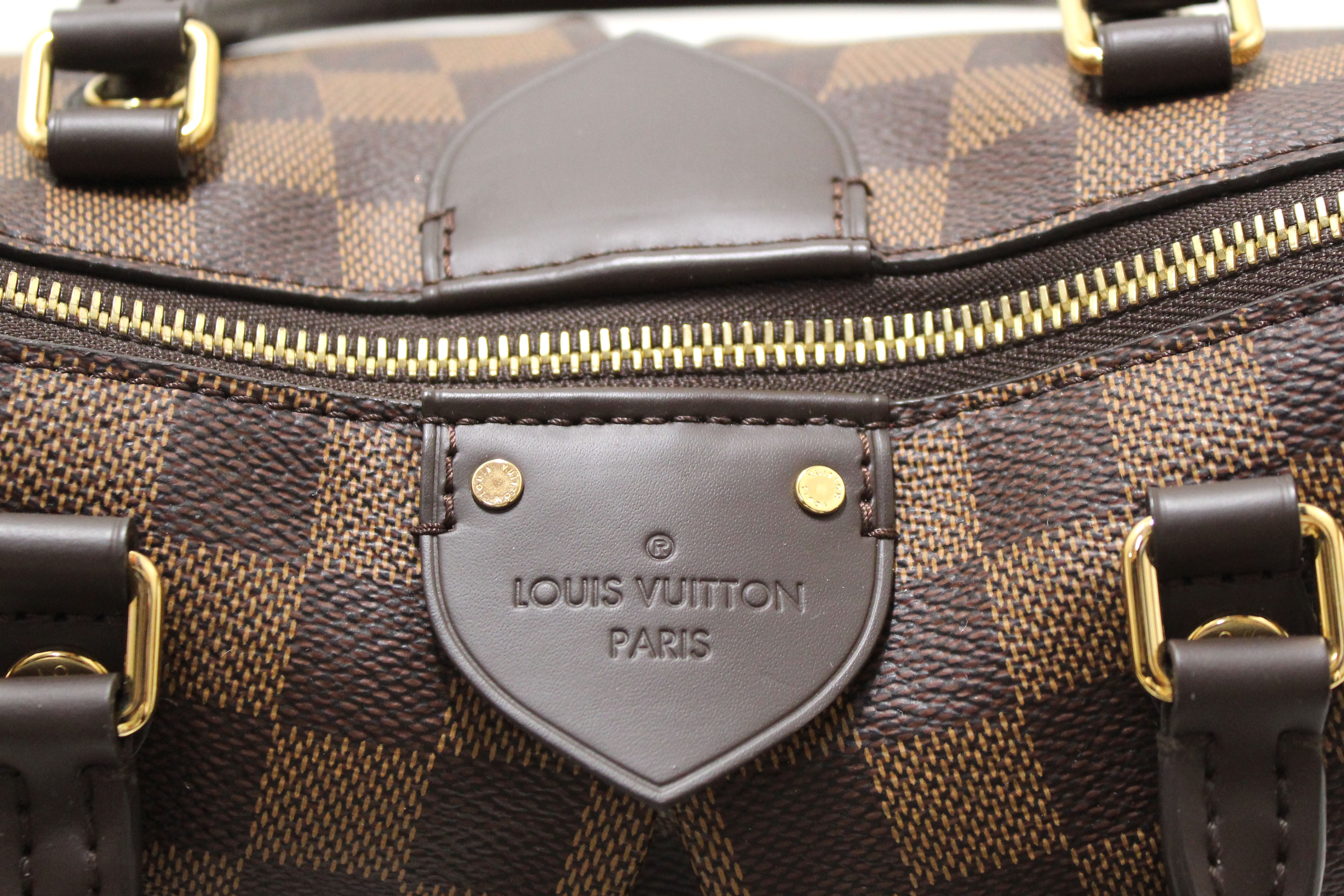 Authentic Louis Vuitton Damier Ebene Canvas Siena MM Handbag