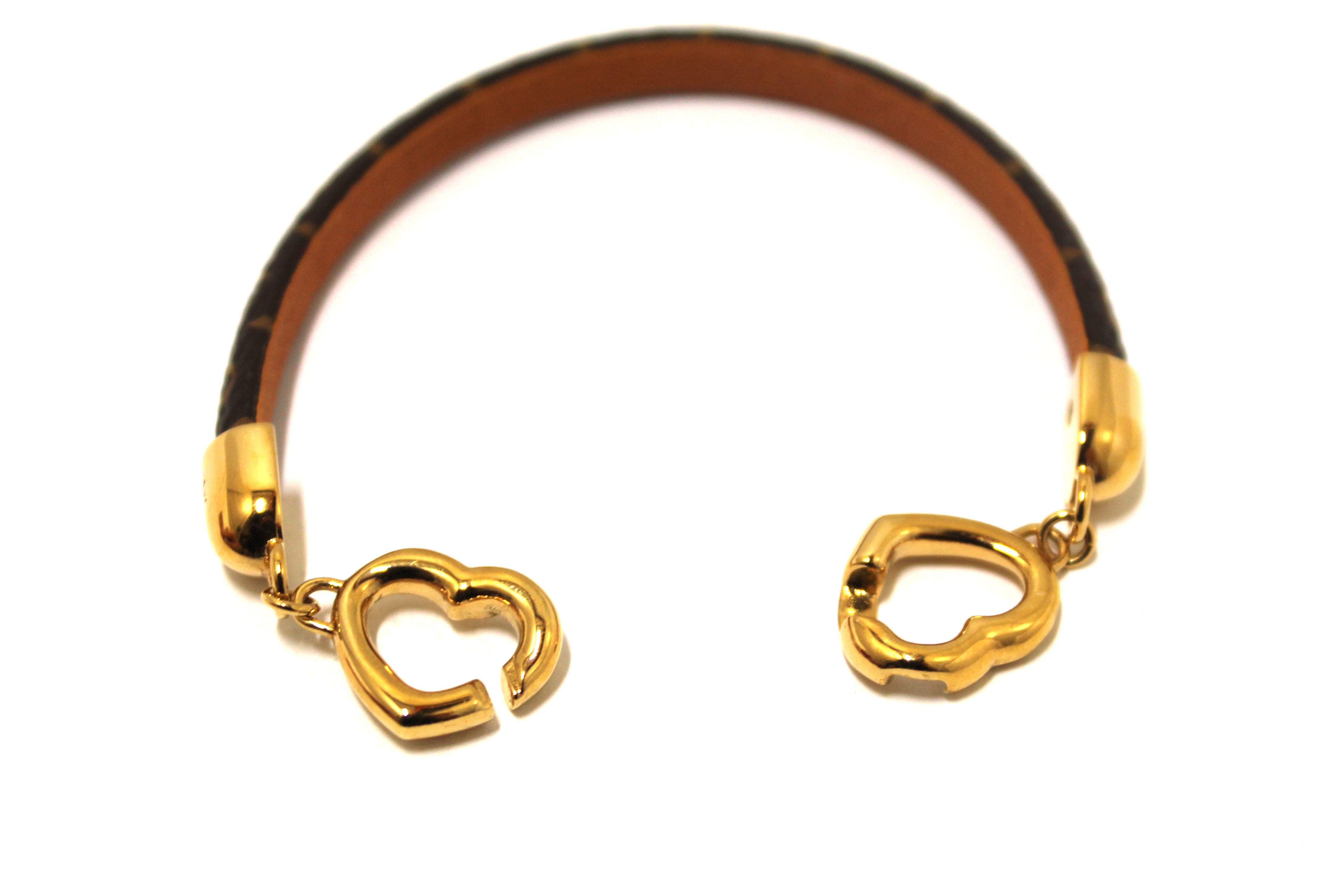 Authentic Louis Vuitton Monogram Say Yes Bracelet Size 17