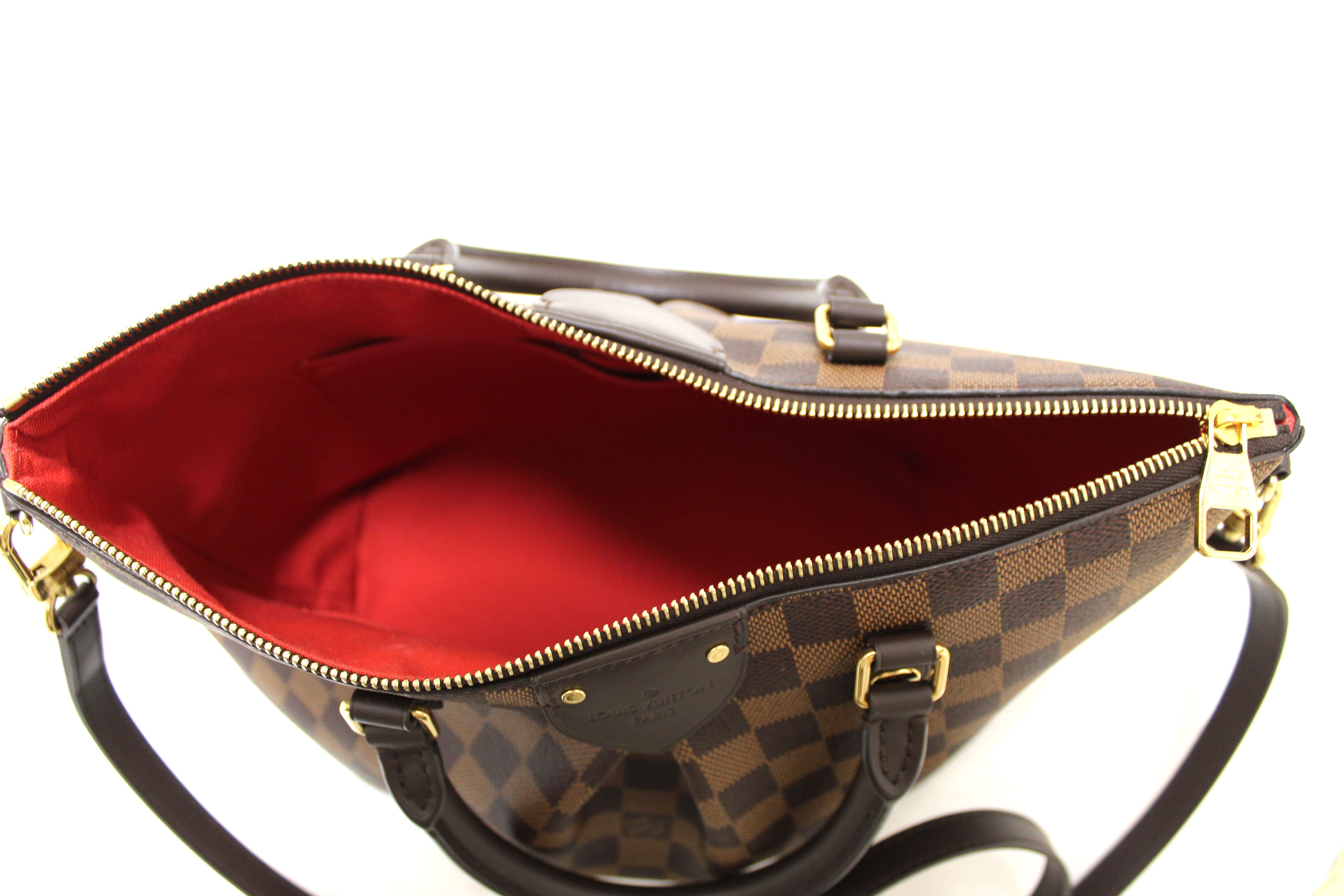 Authentic Louis Vuitton Damier Ebene Canvas Siena MM Handbag