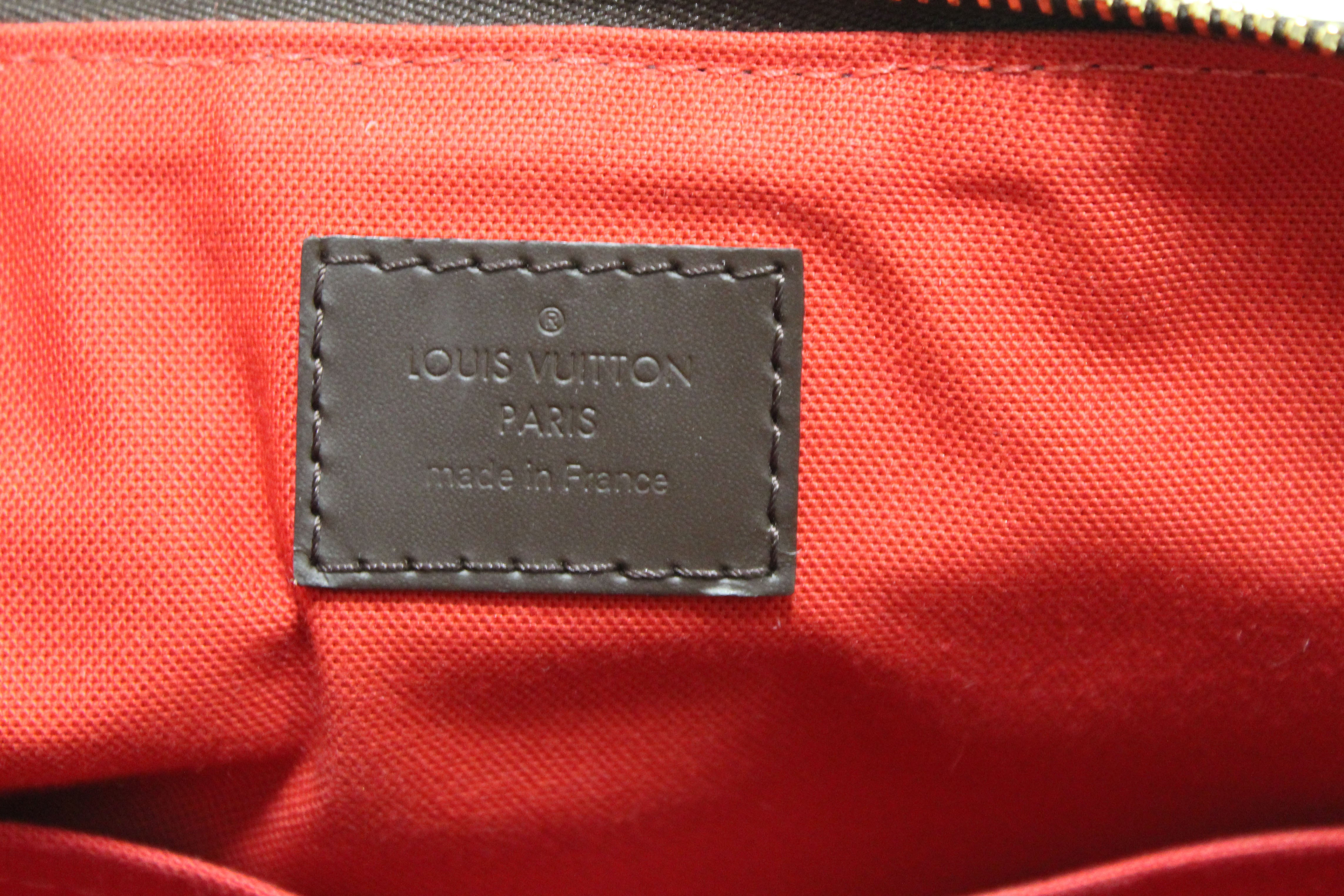 Authentic Louis Vuitton Damier Ebene Canvas Siena MM Handbag