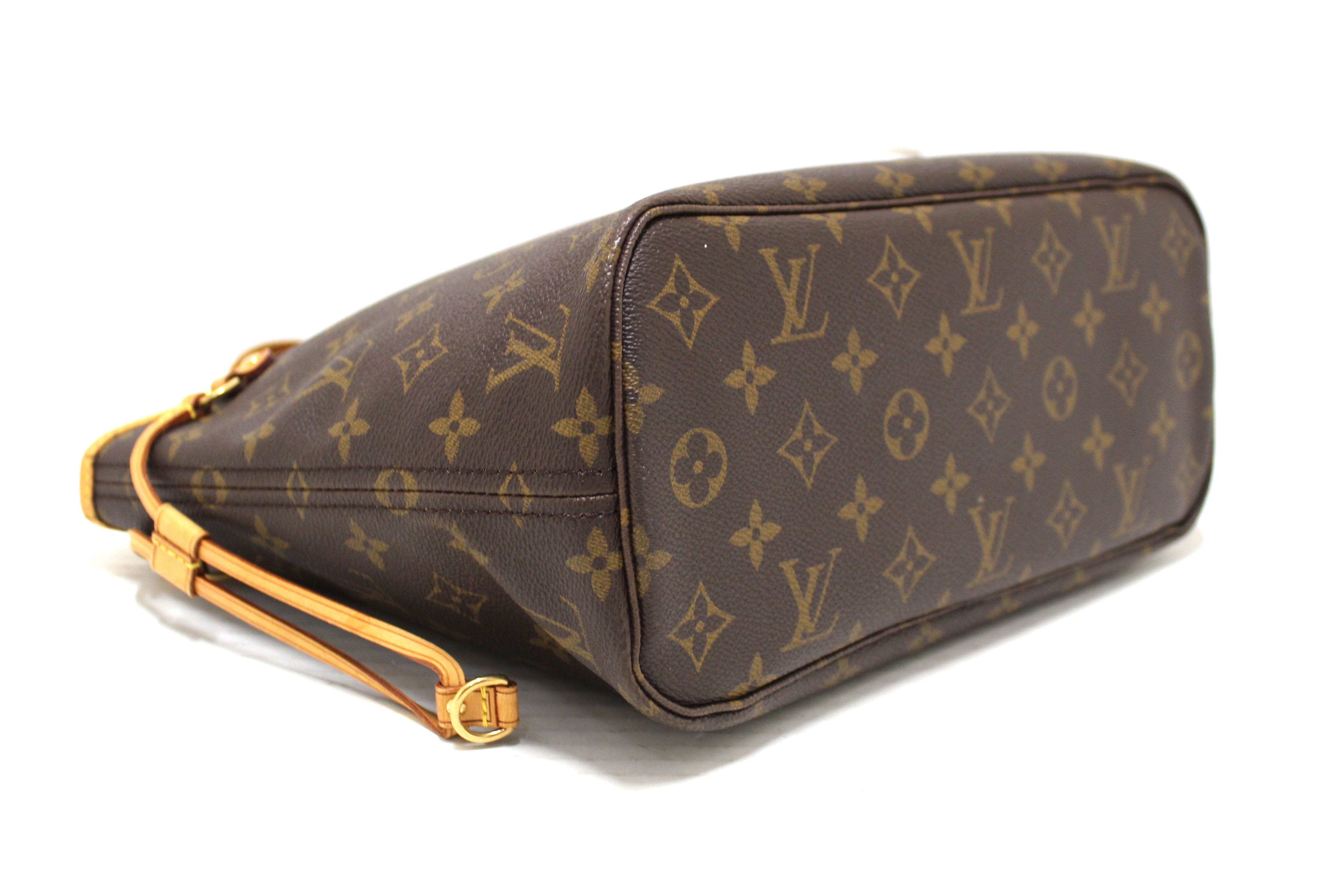 Authentic Louis Vuitton Classic Monogram Neverfull PM Tote Shoulder Bag
