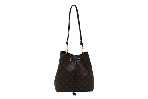 Authentic Louis Vuitton Classic Monogram Black NeoNoe Shoulder Bag