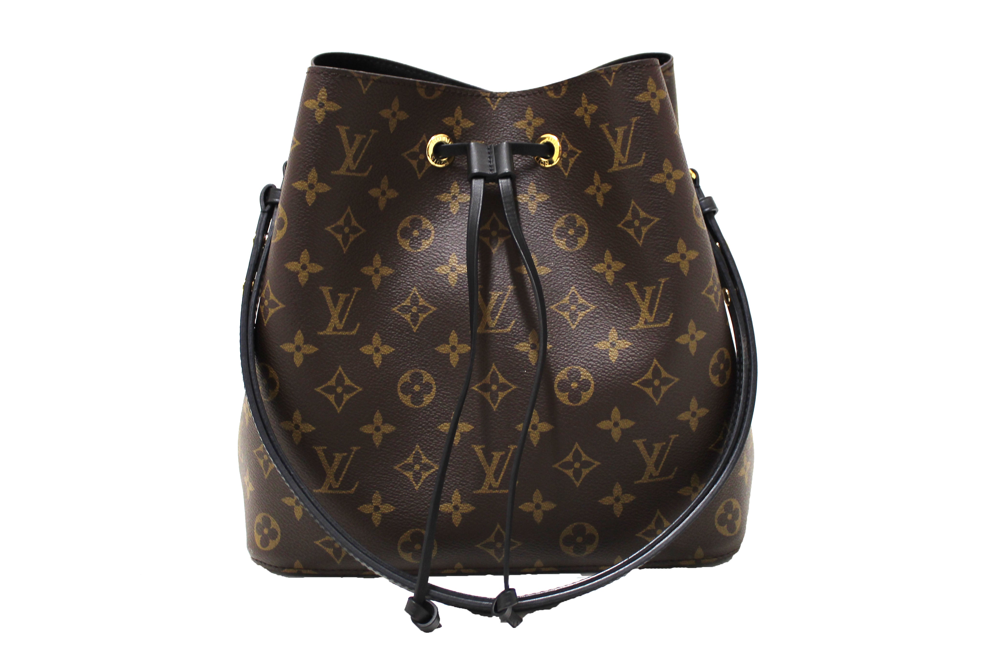 Authentic Louis Vuitton Classic Monogram Black NeoNoe Shoulder Bag