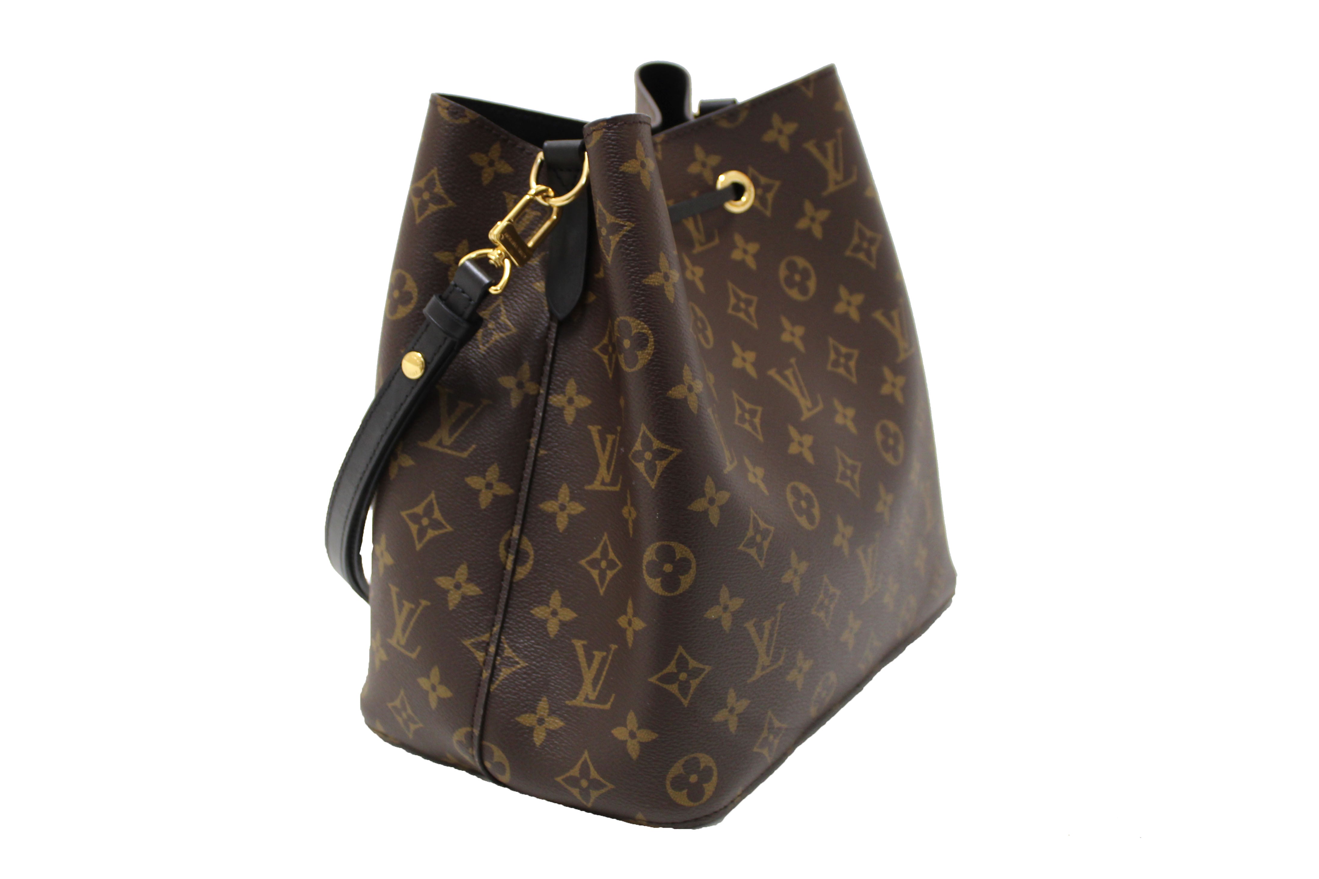 Authentic Louis Vuitton Classic Monogram Black NeoNoe Shoulder Bag