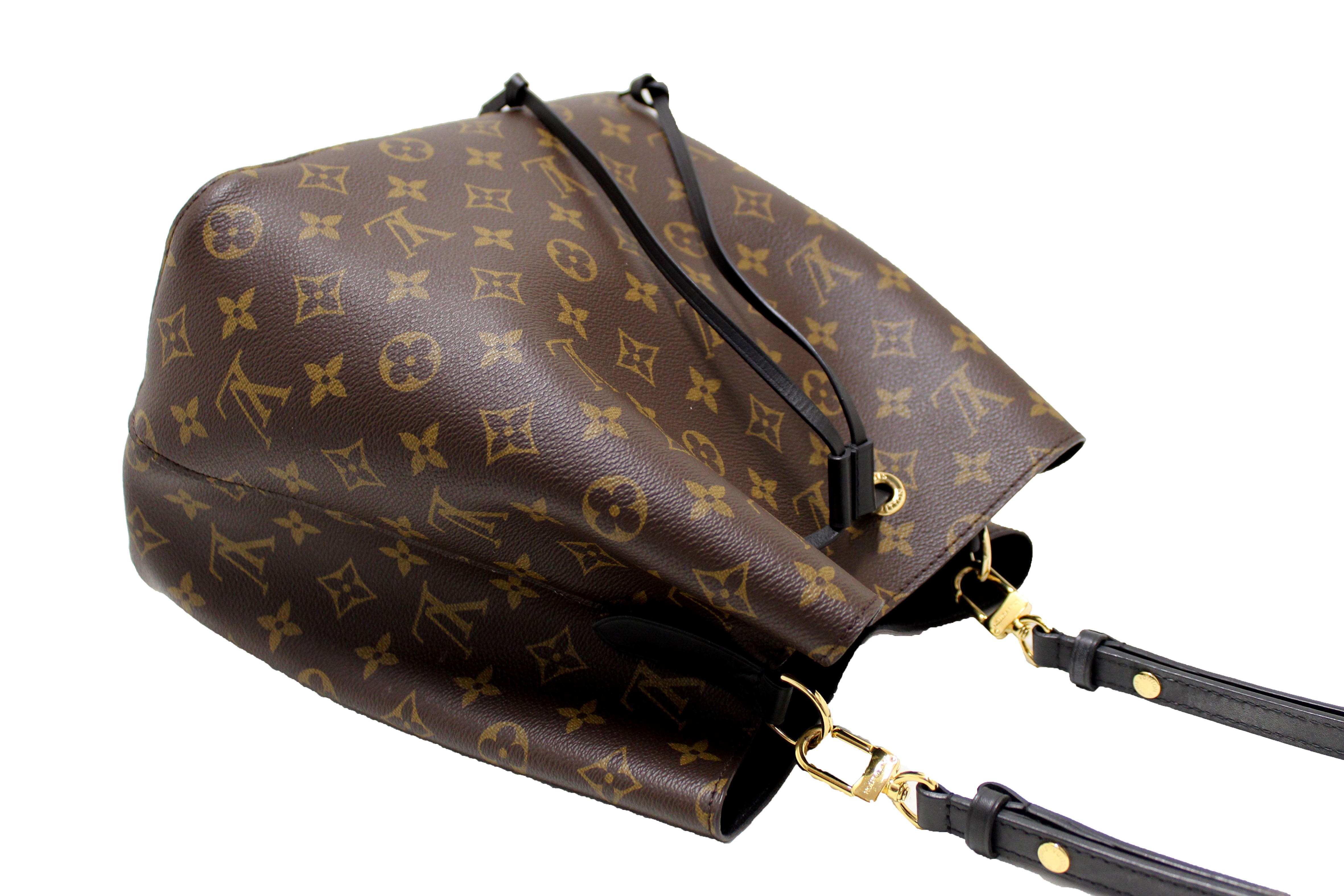 Authentic Louis Vuitton Classic Monogram Black NeoNoe Shoulder Bag