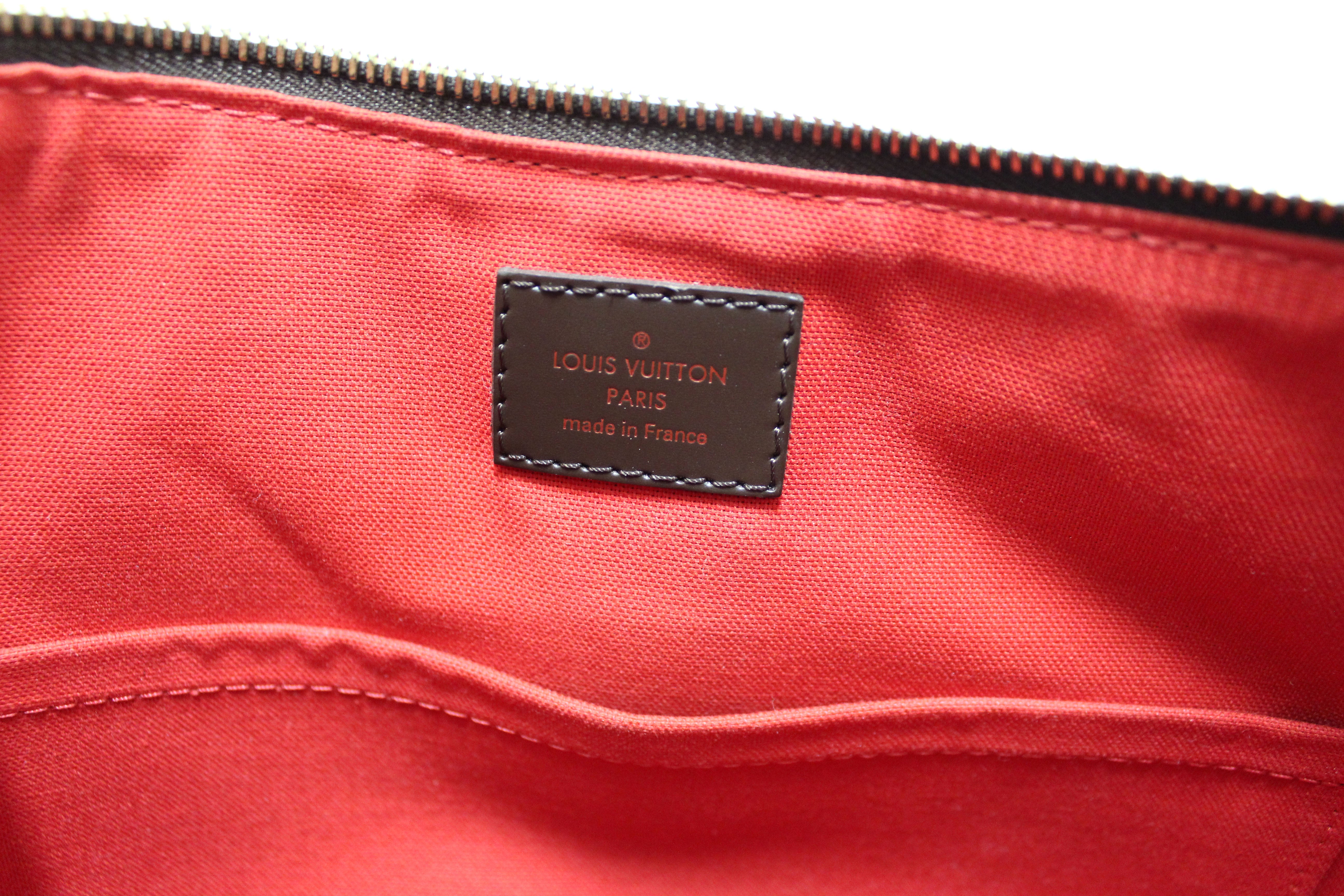 Authentic Louis Vuitton Damier Ebene Canvas Siena MM Handbag