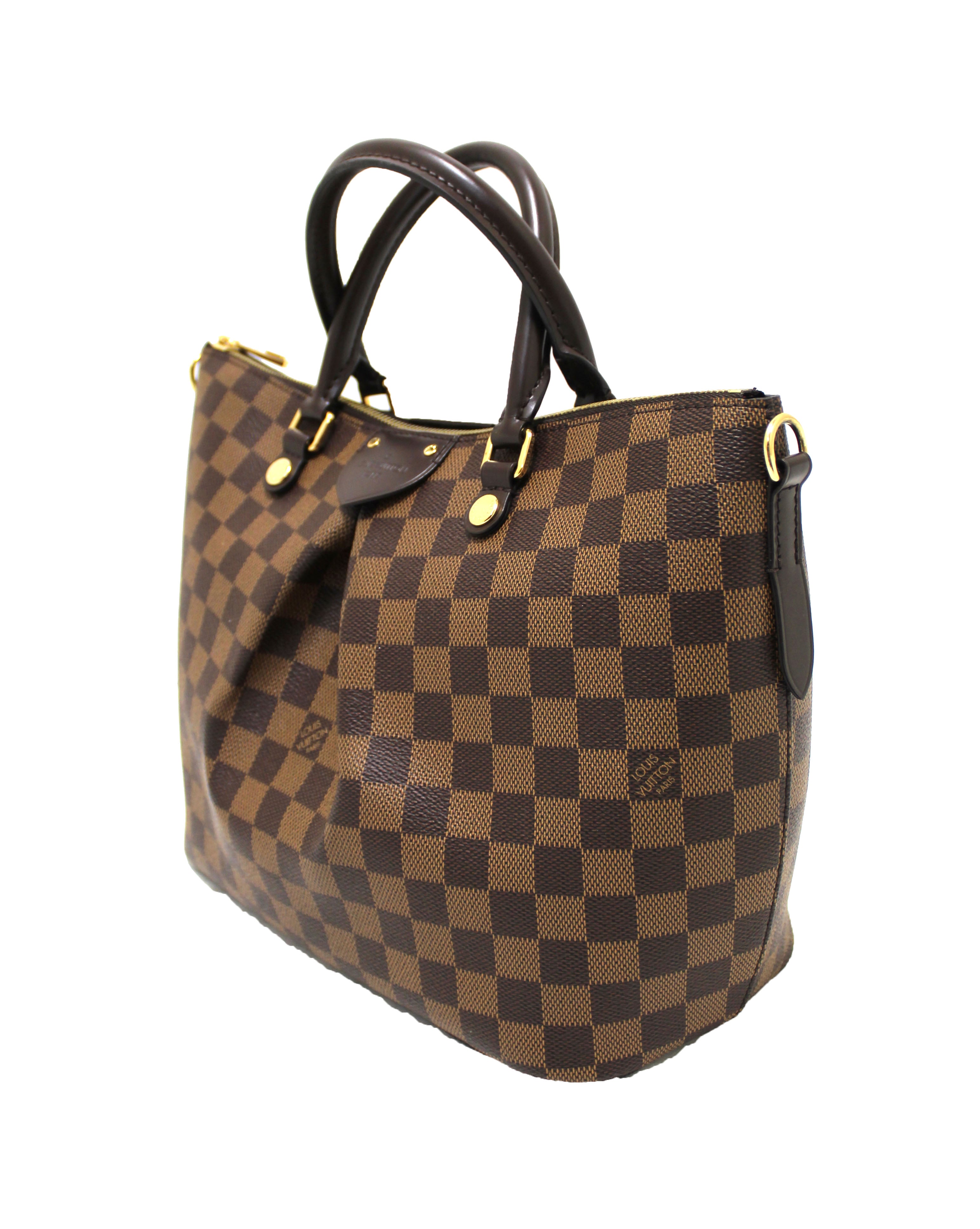 Authentic Louis Vuitton Damier Ebene Canvas Siena MM Handbag