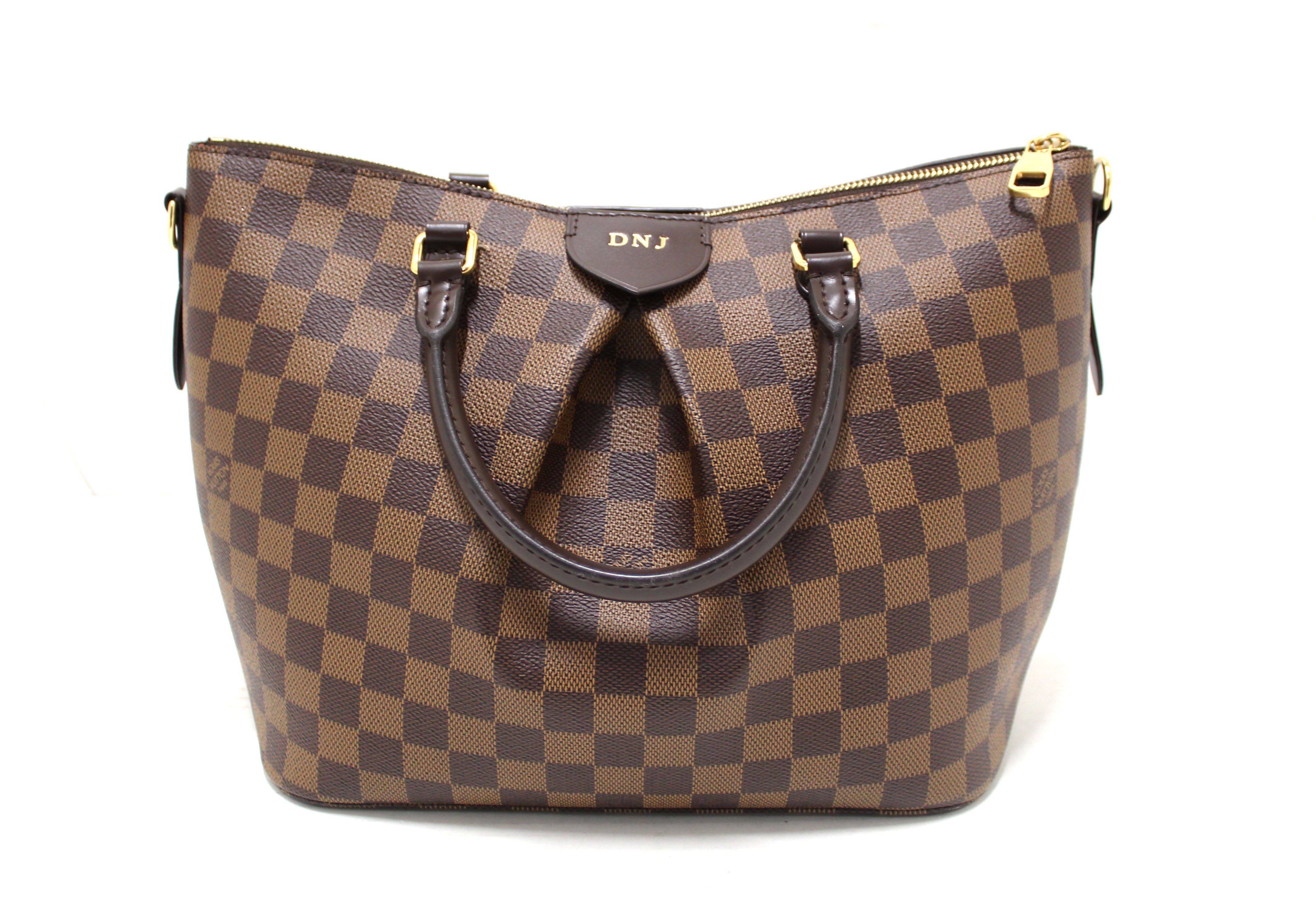 Authentic Louis Vuitton Damier Ebene Canvas Siena MM Handbag