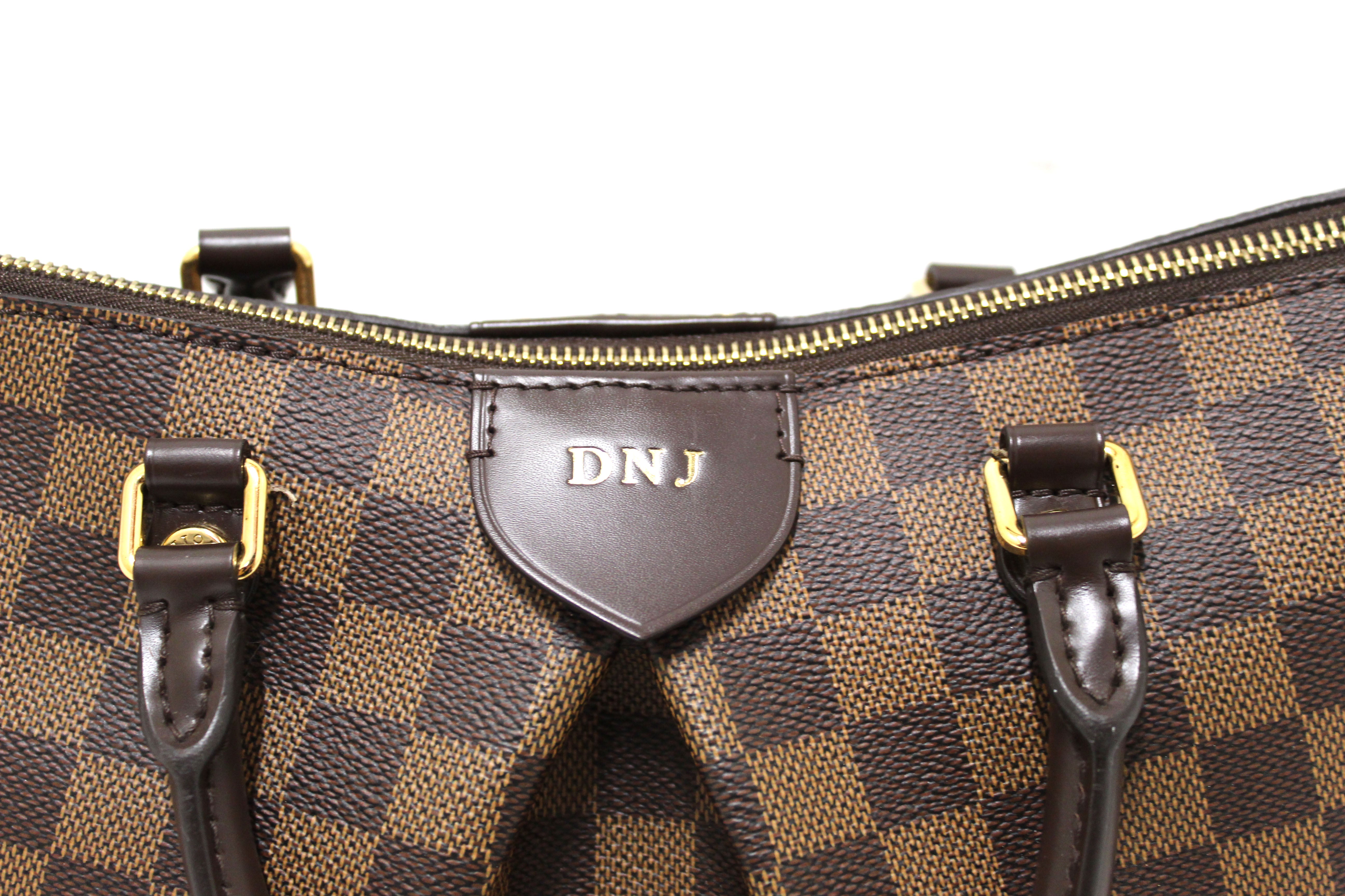 Authentic Louis Vuitton Damier Ebene Canvas Siena MM Handbag