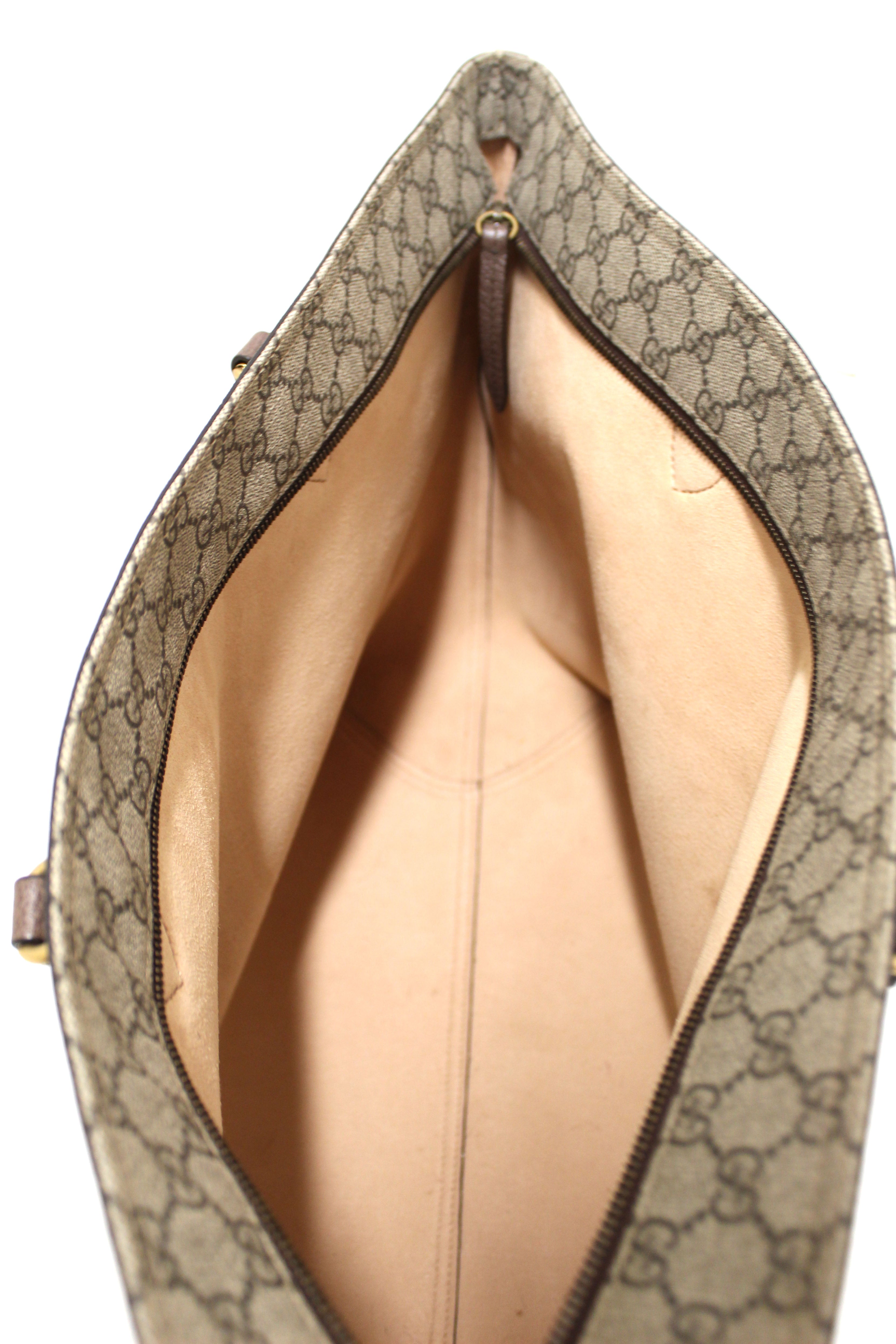 Authentic Gucci GG Supreme Canvas Ophidia Large Shoulder Tote Bag