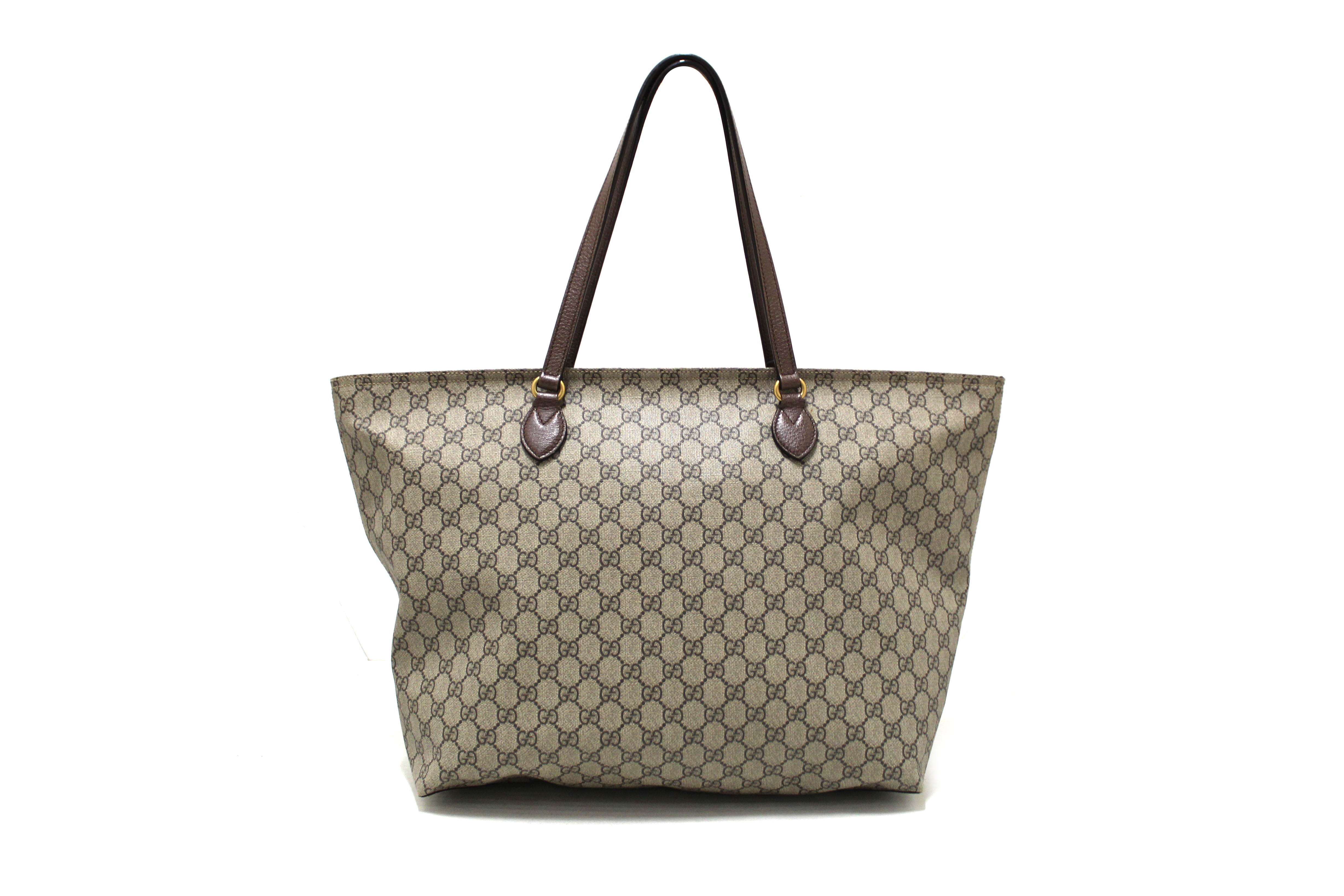 Authentic Gucci GG Supreme Canvas Ophidia Large Shoulder Tote Bag