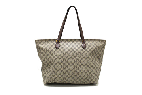 Authentic Gucci GG Supreme Canvas Ophidia Large Shoulder Tote Bag