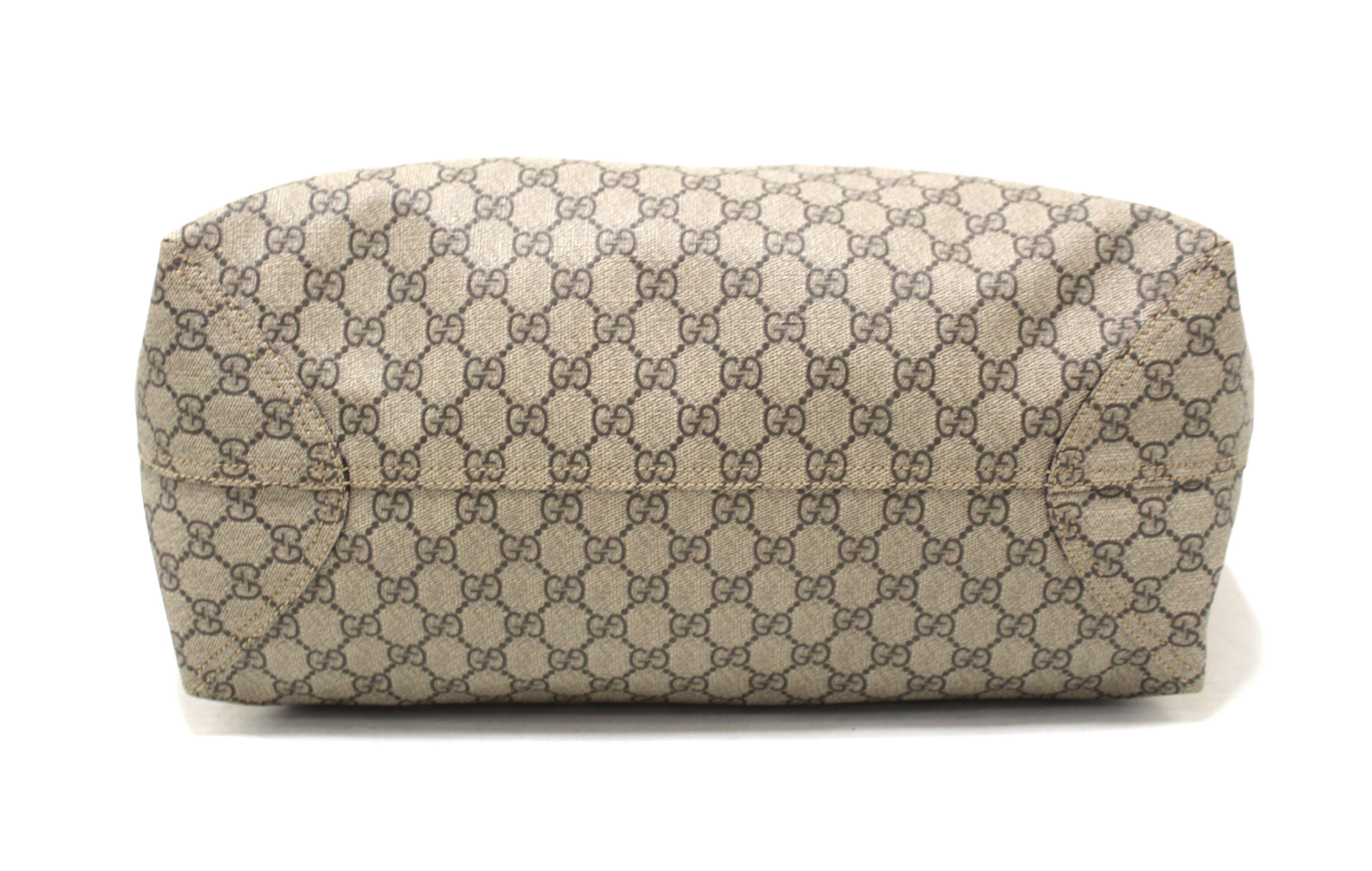 Authentic Gucci GG Supreme Canvas Ophidia Large Shoulder Tote Bag