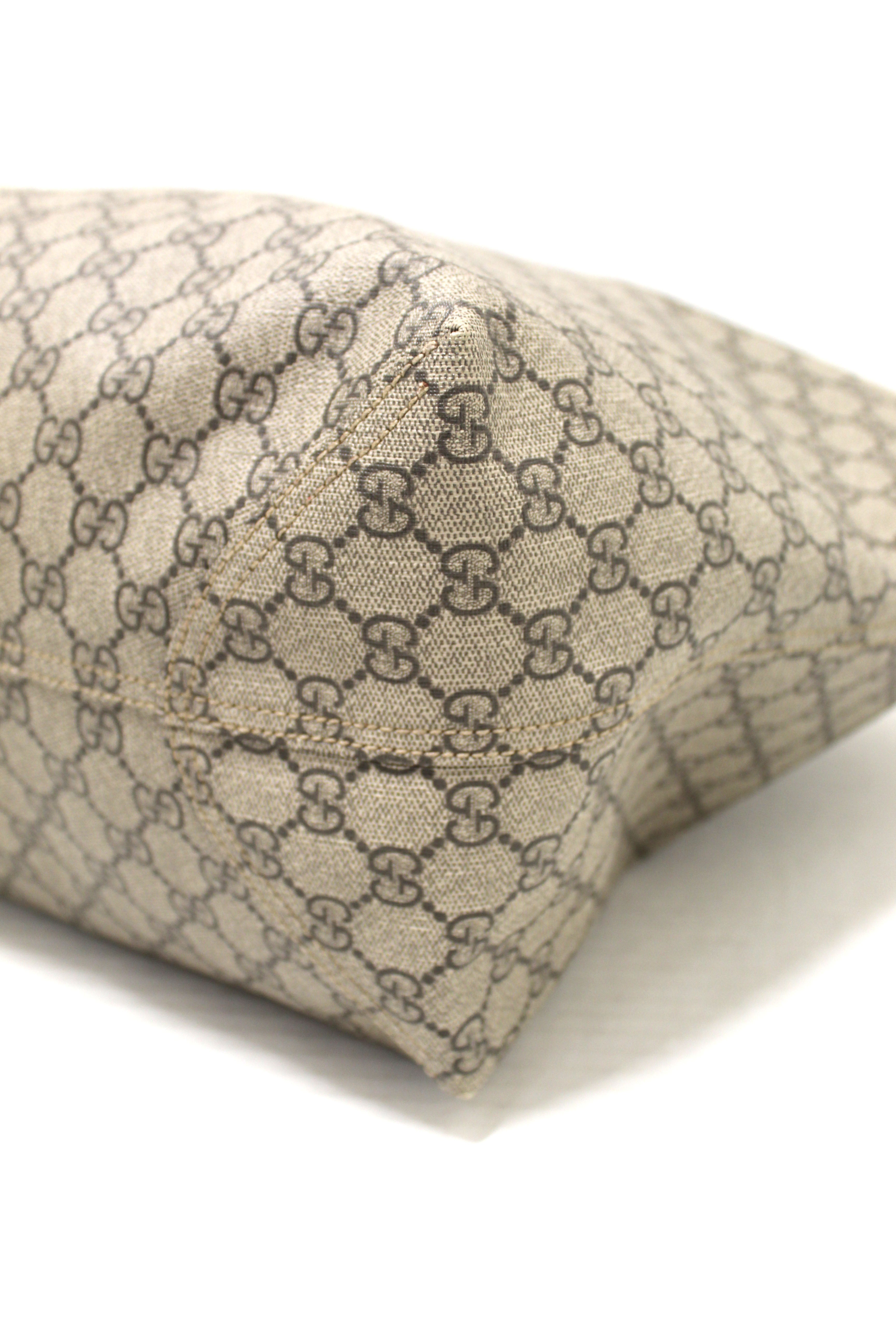 Authentic Gucci GG Supreme Canvas Ophidia Large Shoulder Tote Bag