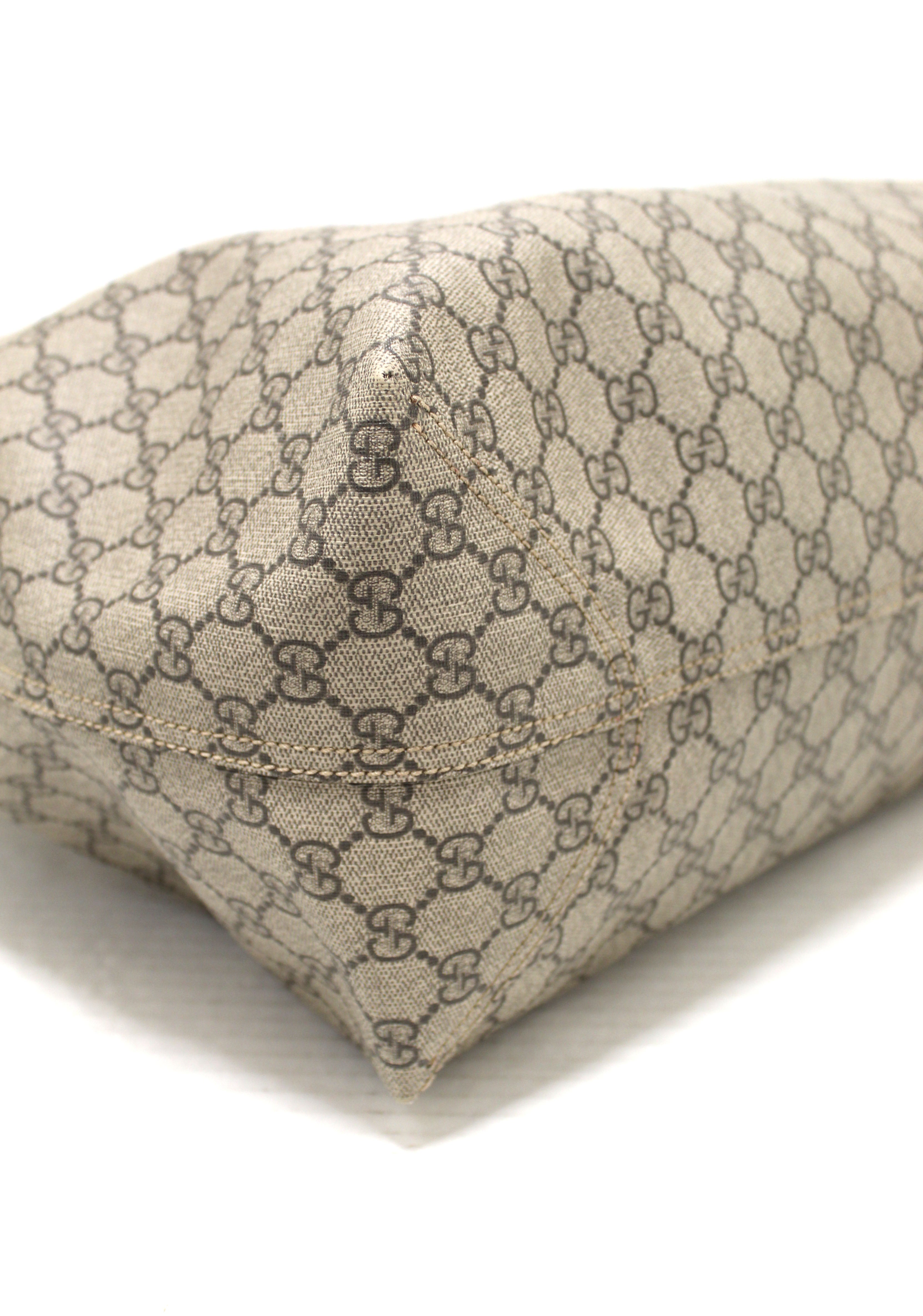 Authentic Gucci GG Supreme Canvas Ophidia Large Shoulder Tote Bag