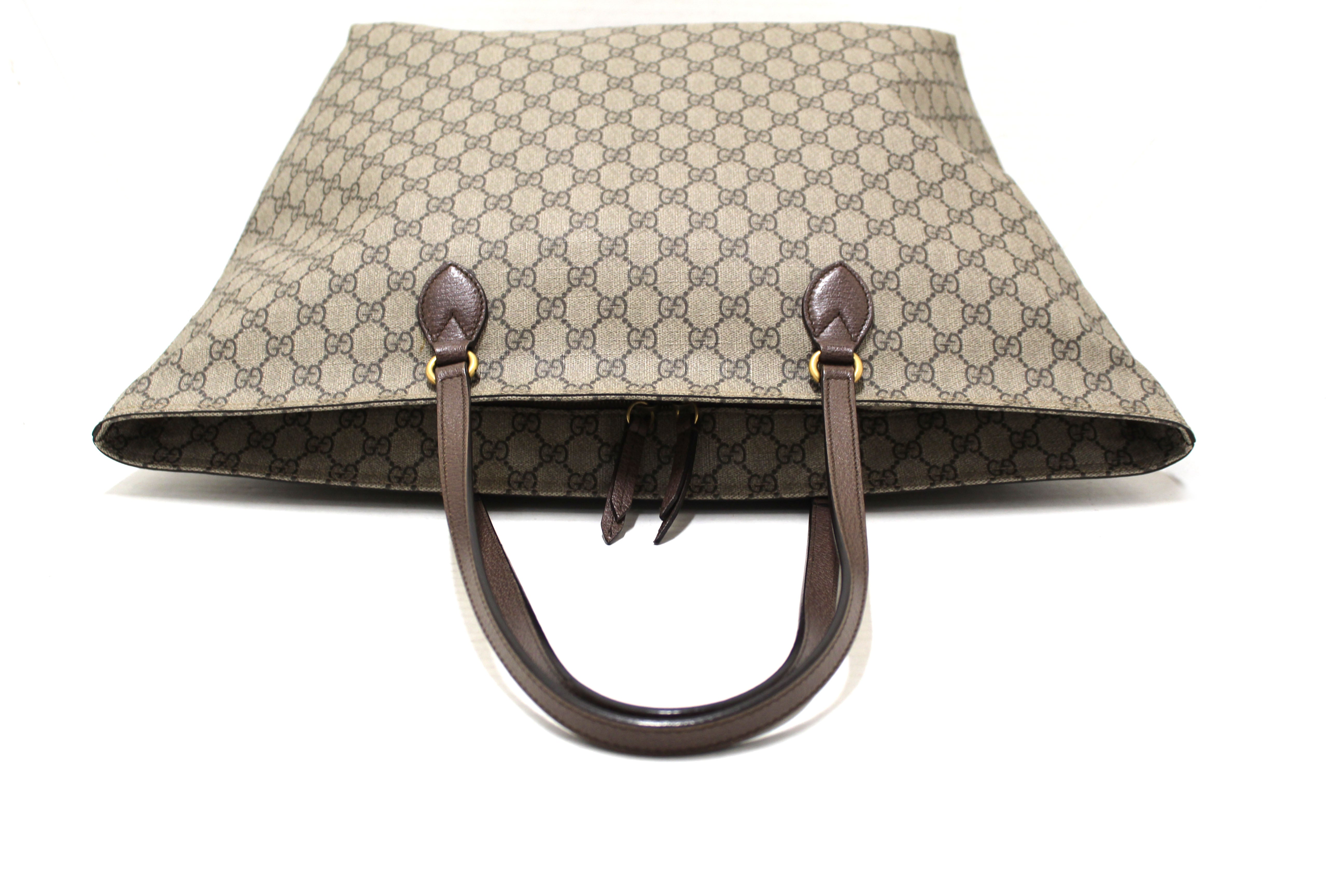 Authentic Gucci GG Supreme Canvas Ophidia Large Shoulder Tote Bag