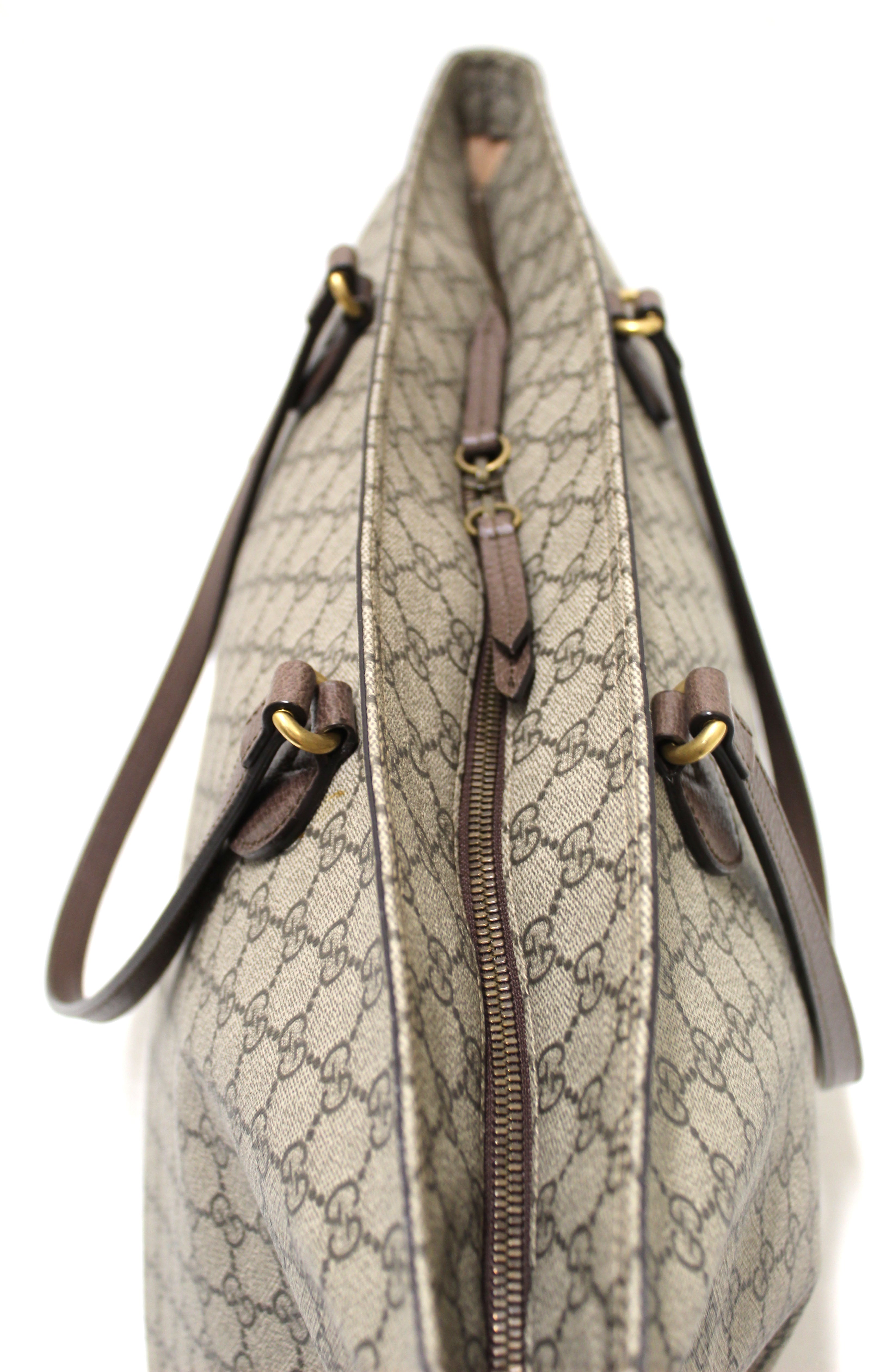 Authentic Gucci GG Supreme Canvas Ophidia Large Shoulder Tote Bag