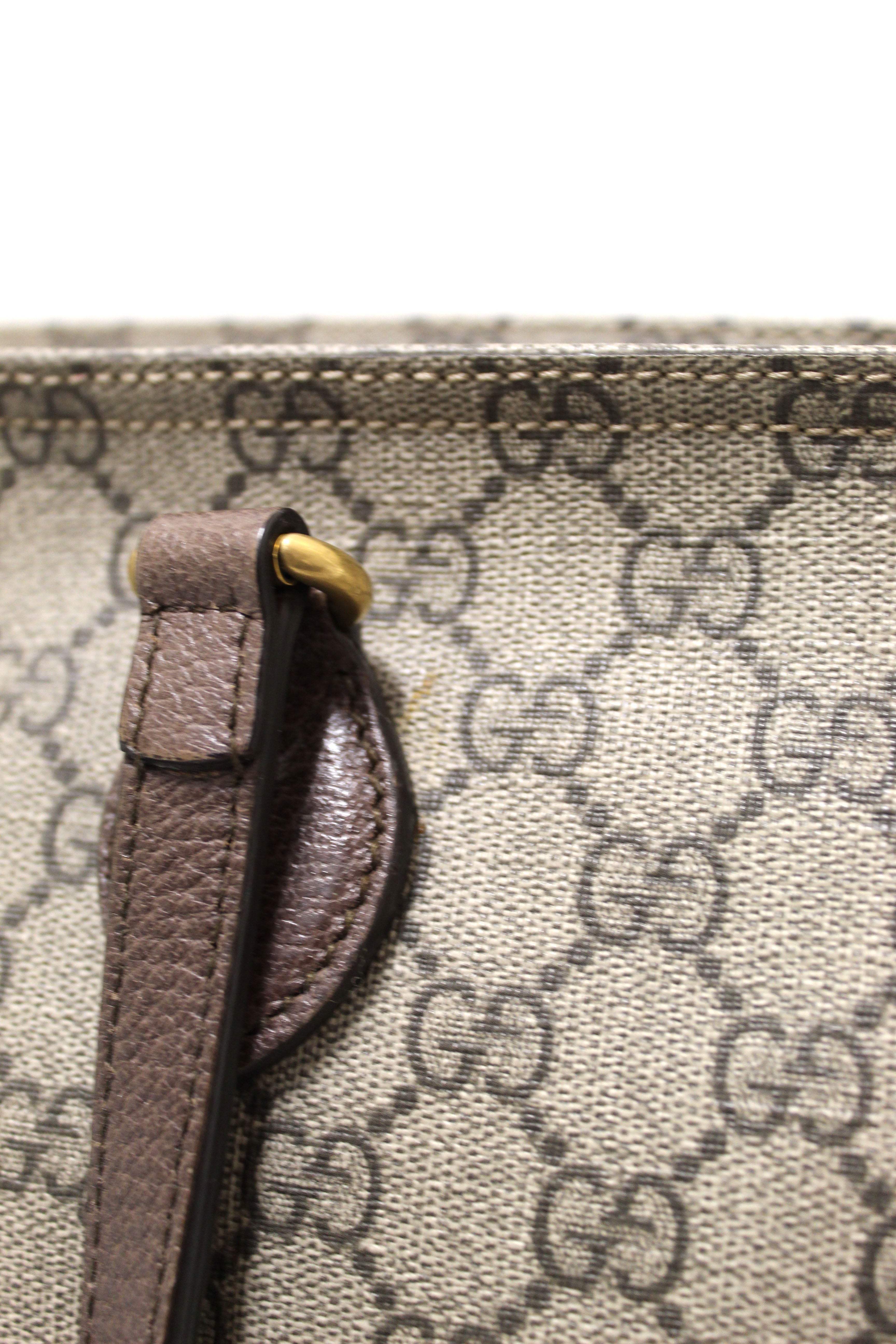 Authentic Gucci GG Supreme Canvas Ophidia Large Shoulder Tote Bag