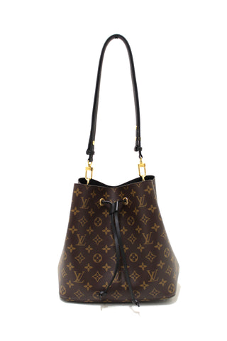 Authentic Louis Vuitton Classic Monogram Black NeoNoe Shoulder Bag