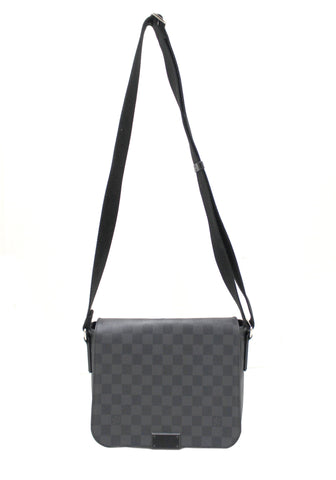 Authentic Louis Vuitton Damier Graphite District PM Messenger Bag