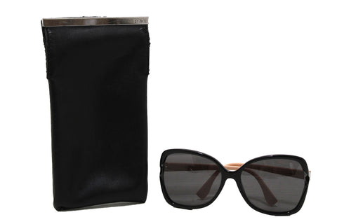 Authentic Fendi Black Acetate And Light Pink Frame Sunglasses