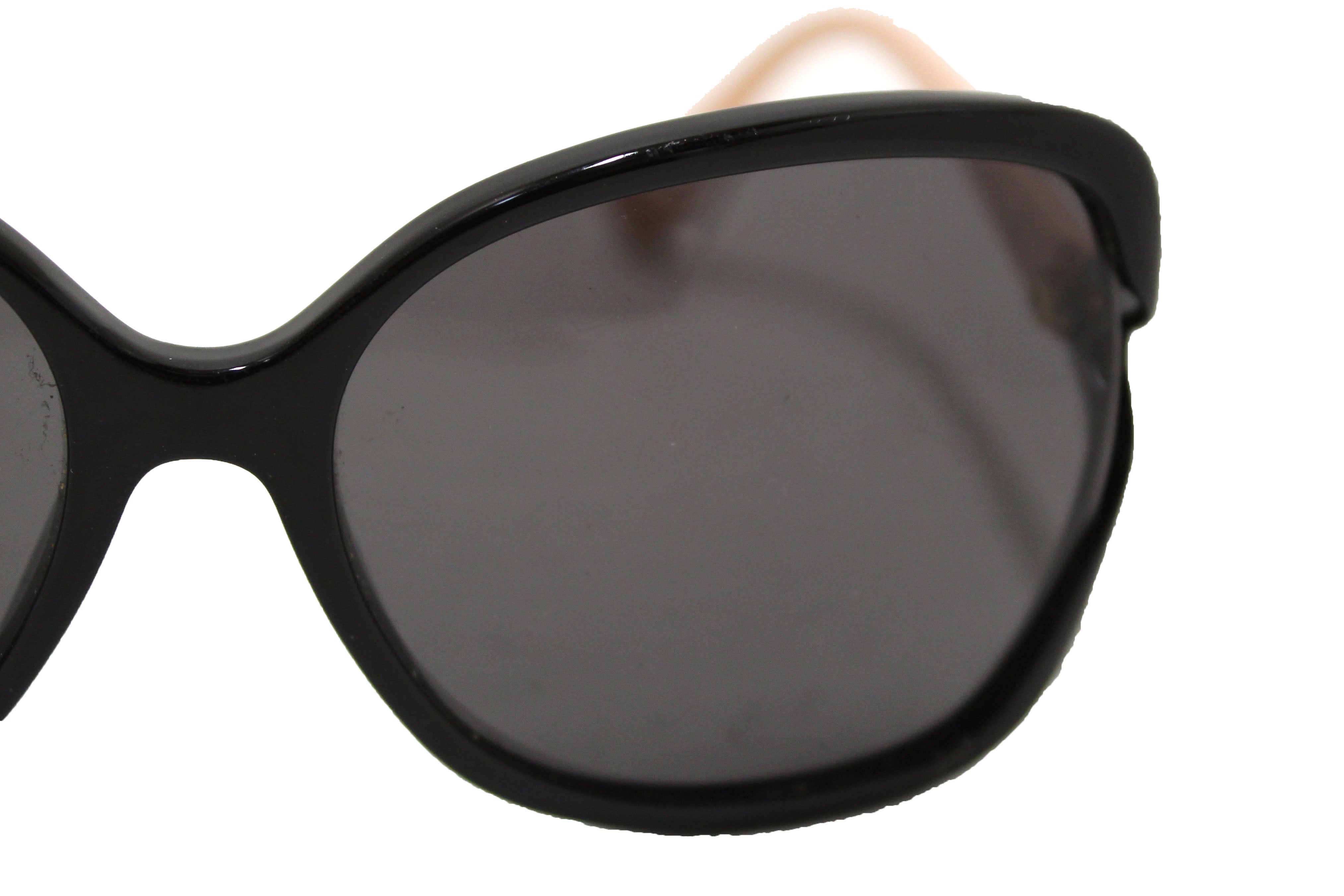 Authentic Fendi Black Acetate And Light Pink Frame Sunglasses