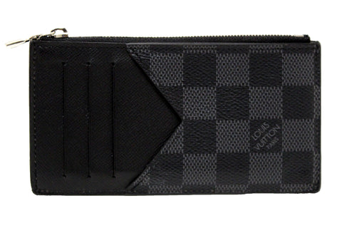 Authentic Louis Vuitton Damier Graphite Canvas Coin Card Holder